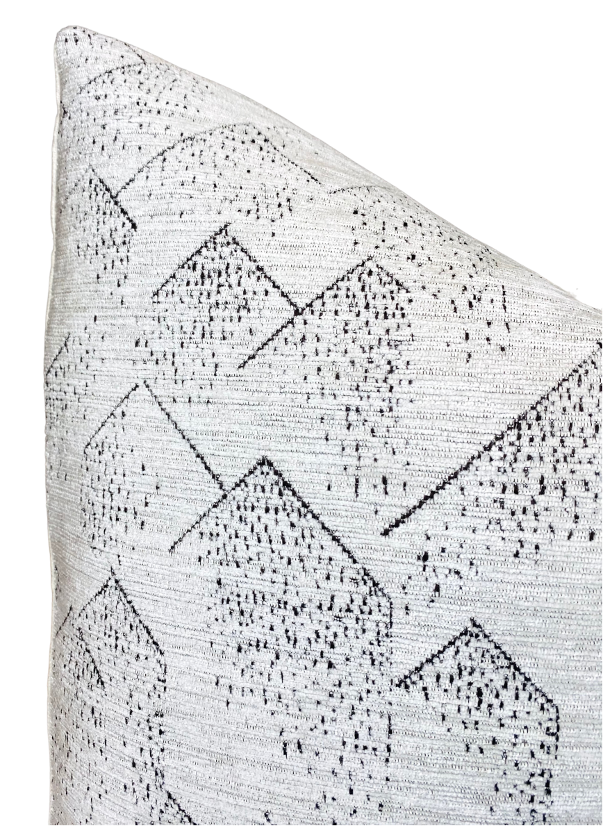 Brink Pillow Cover in Graphite Ivory, Kelly Wearstler Textiles