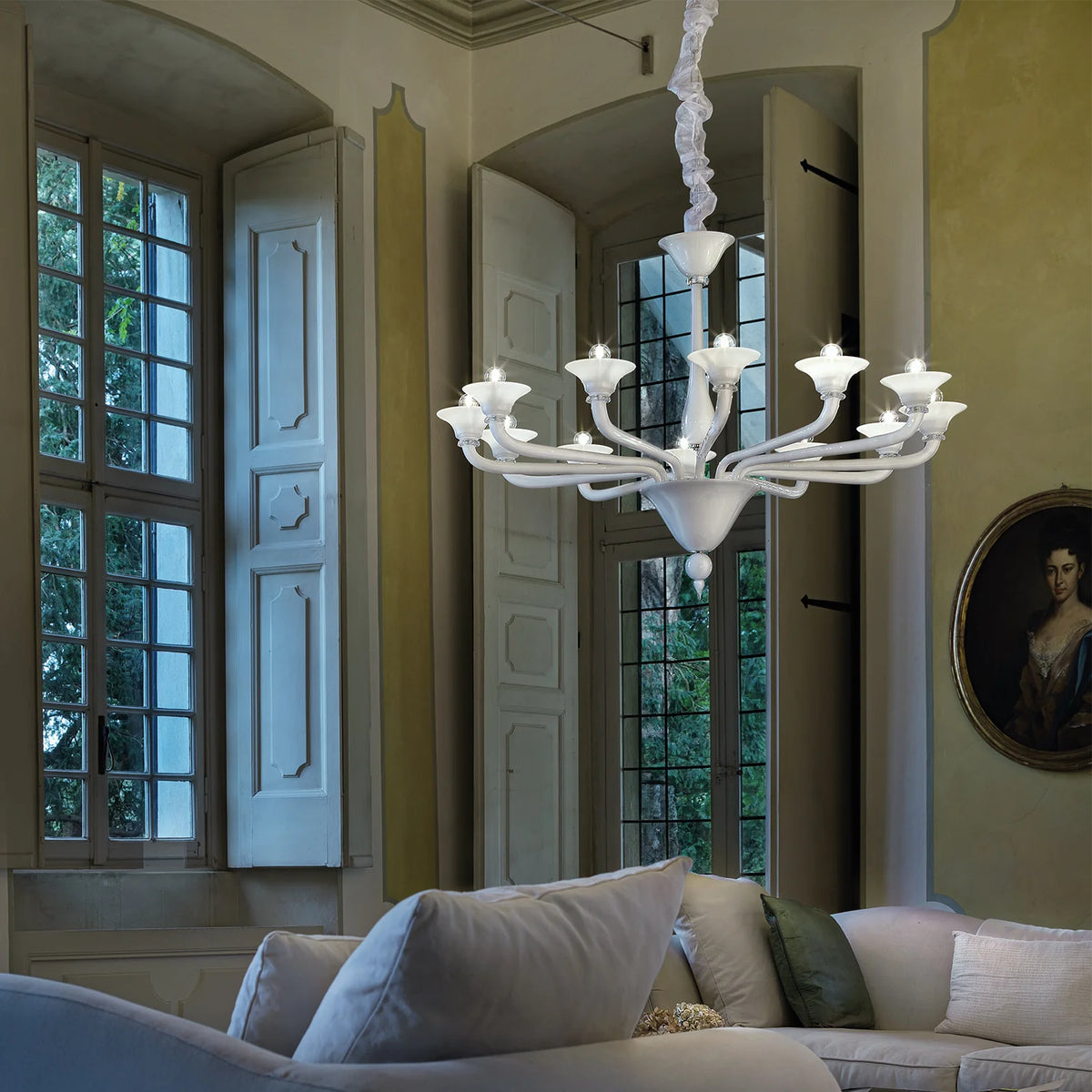 Corner Chandelier Murano Glass