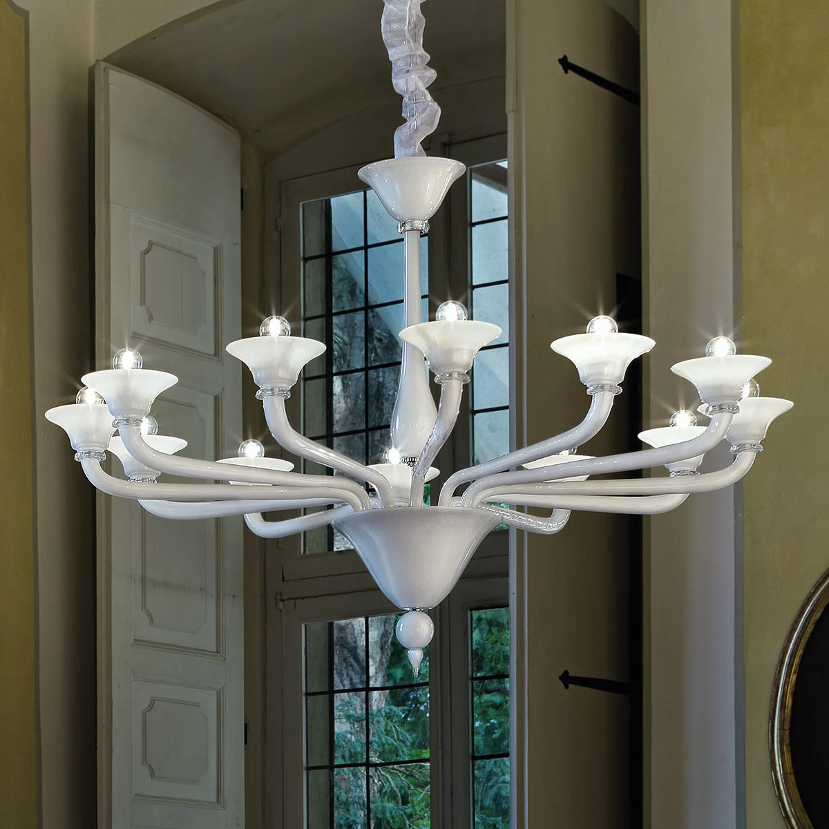 Corner Chandelier Murano Glass