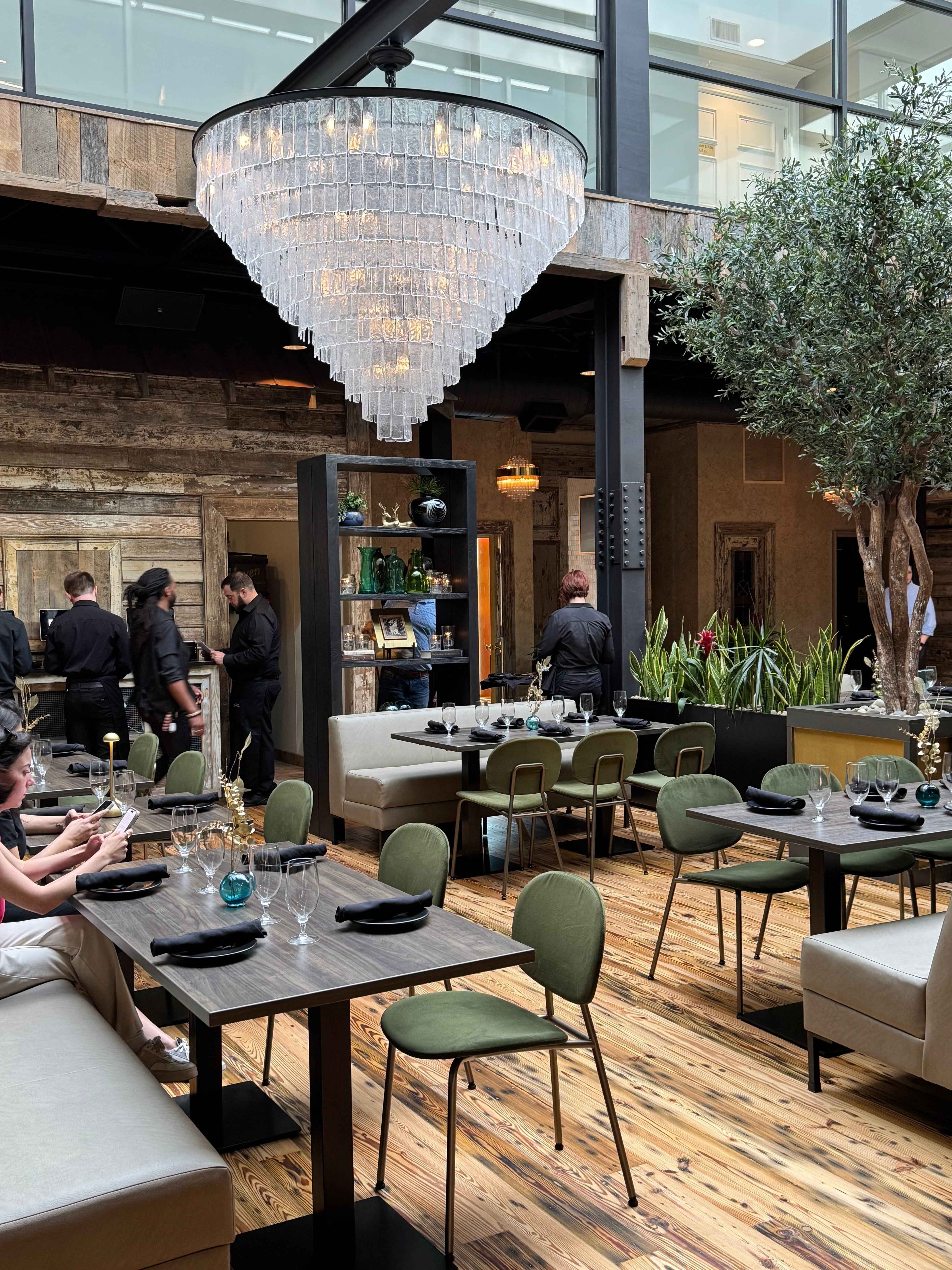 Seline Cracked Textured Glass Round Chandelier Collection