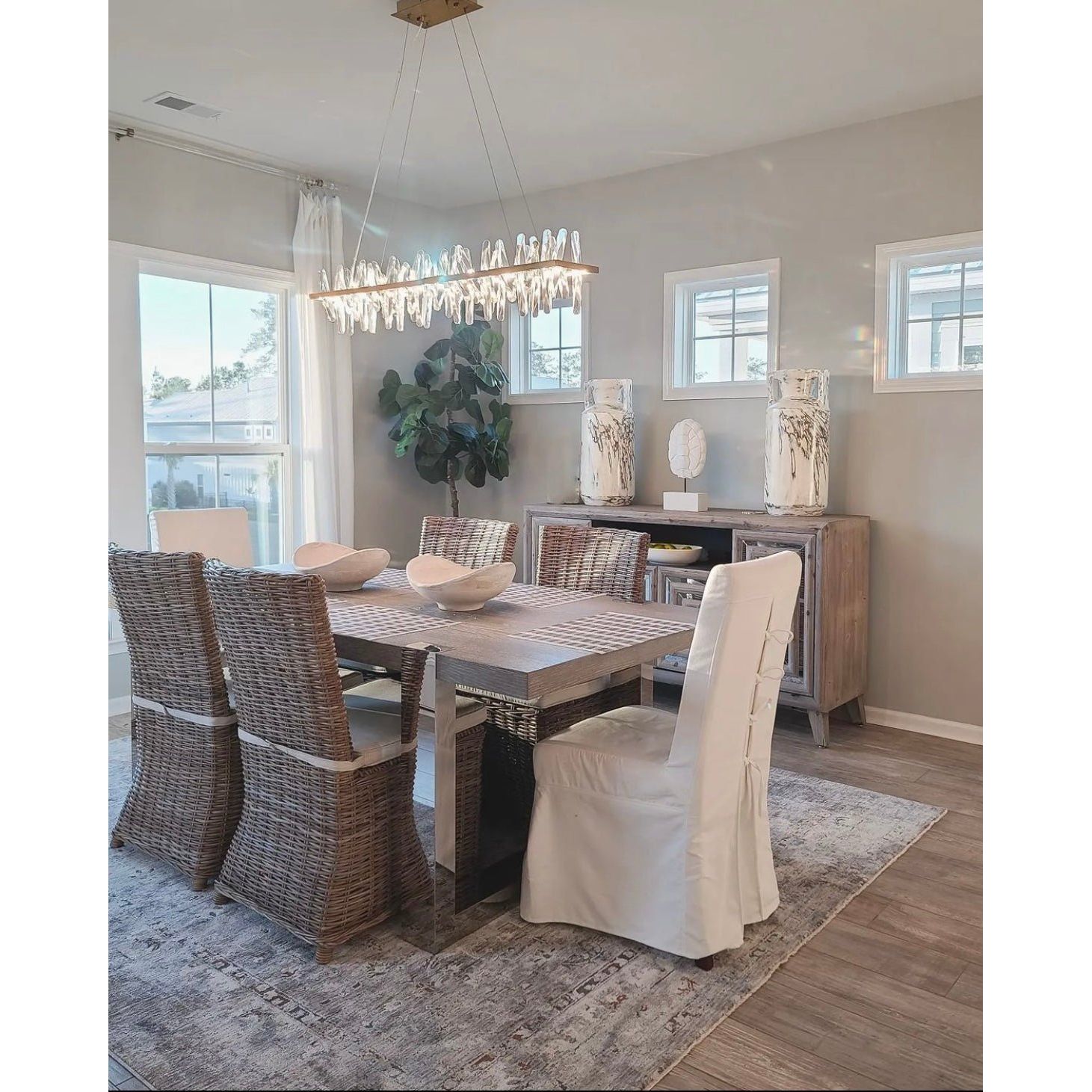 Beneteau Crystal Linear LED Chandelier - Italian Concept -
