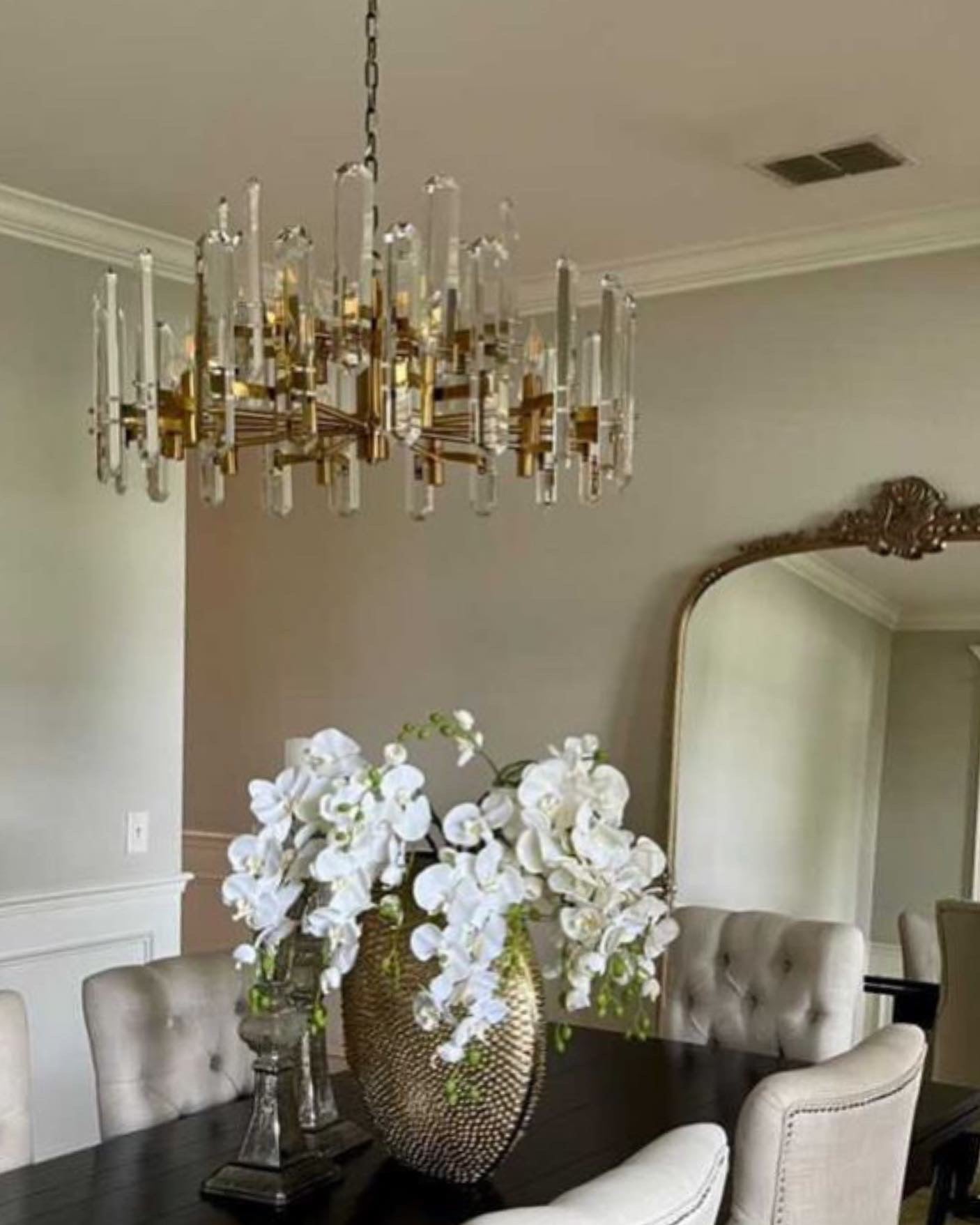 Ruby Round Crystal Chandelier