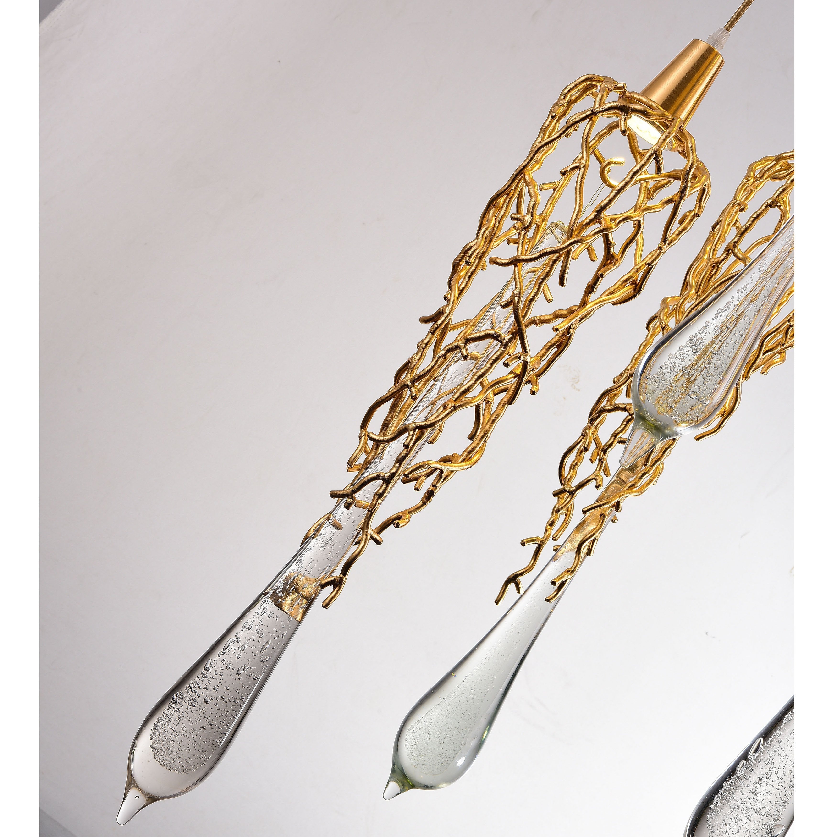 Organic Round Branching 25 Pendant Teardrop Foyer Chandelier - Italian Concept