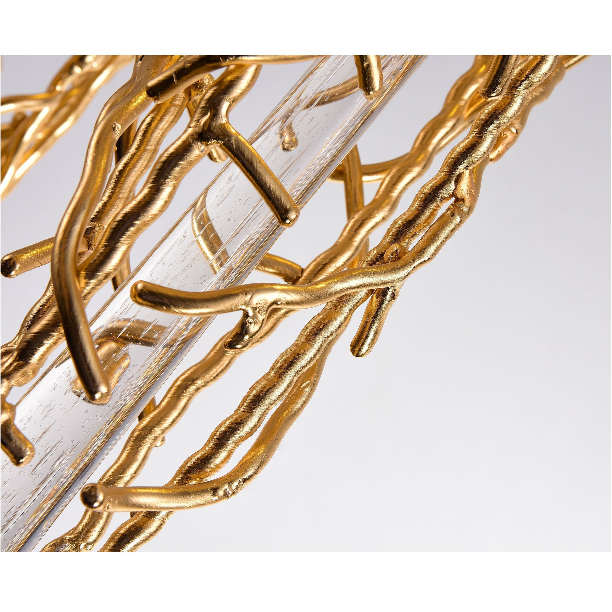 Organic Single Branching Brass Teardrop Pendant - Italian Concept