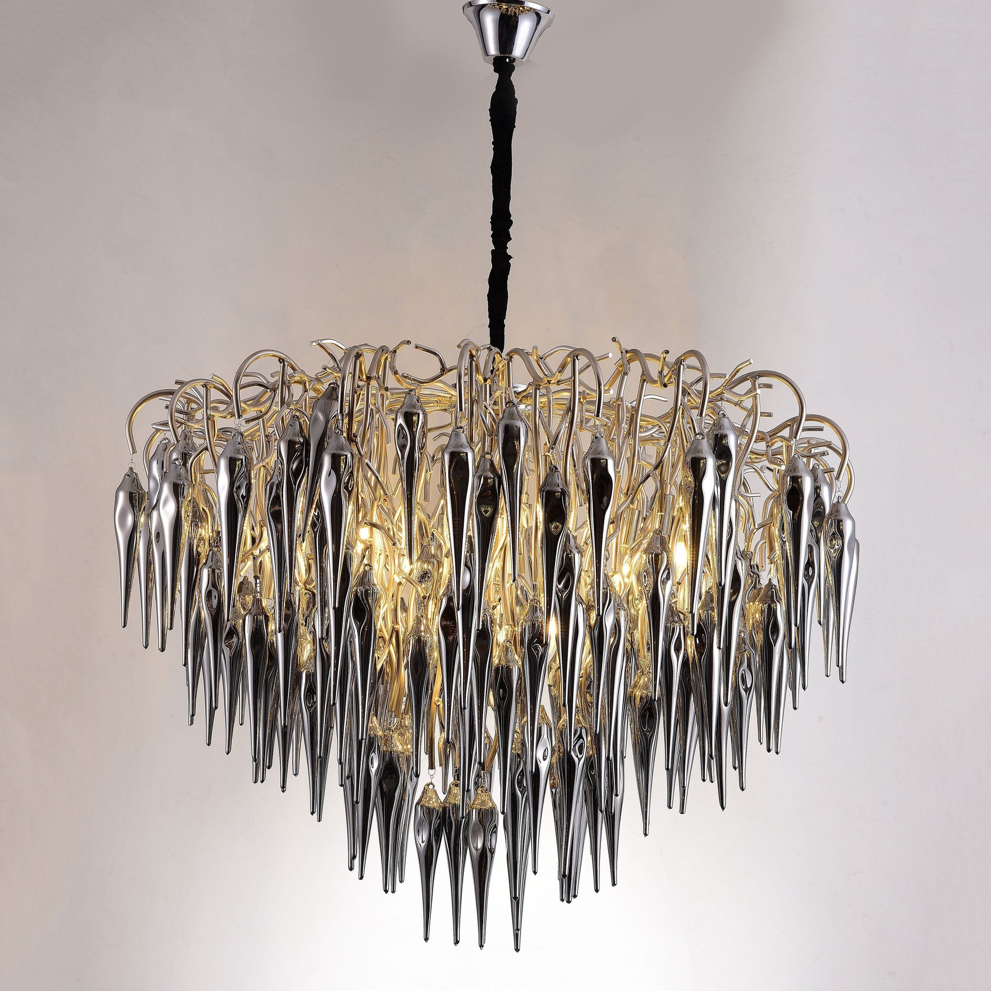 Glacier Organic Branching Smoke Glass Chandelier 8035-14 - Italian Concept