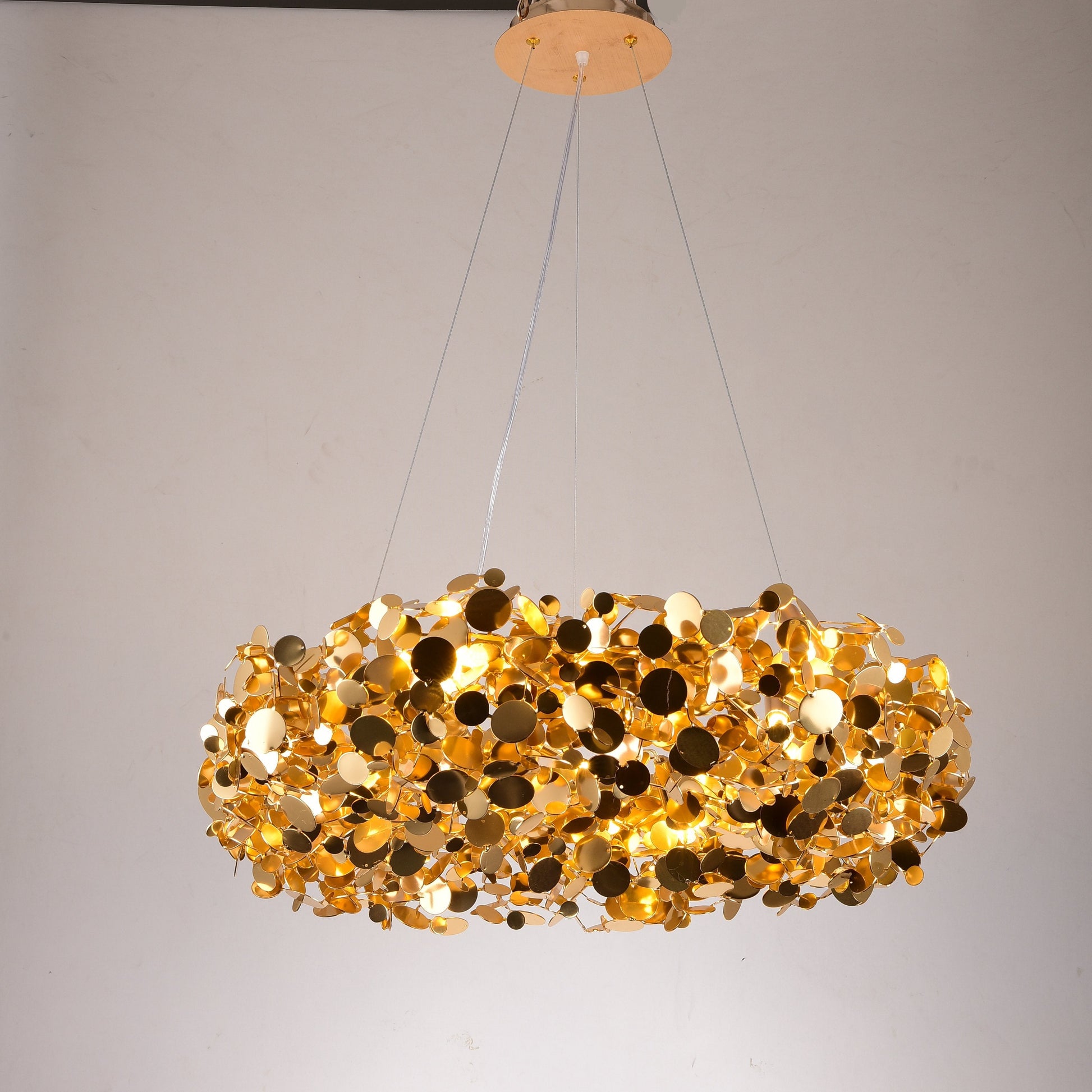 Plutot Halo Round Penny Chandelier - Italian Concept
