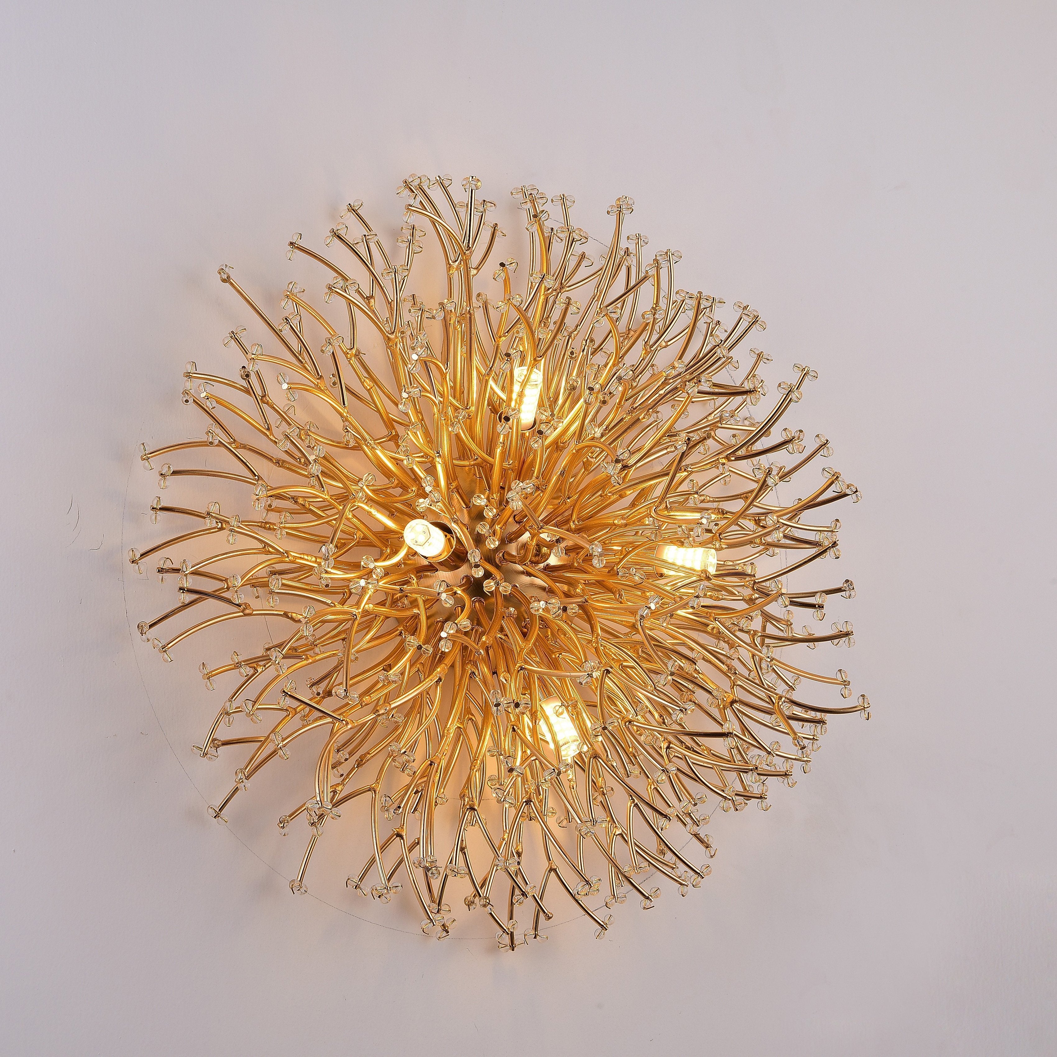 Livio 16" Branching Round Teardrop Flushmount / Sconce - Italian Concept