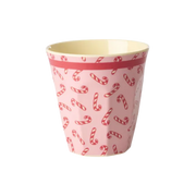Melamine Cup with Candy Cane Print – Medium – 8.5 fl oz Please note: this piece ships within 2 weeks