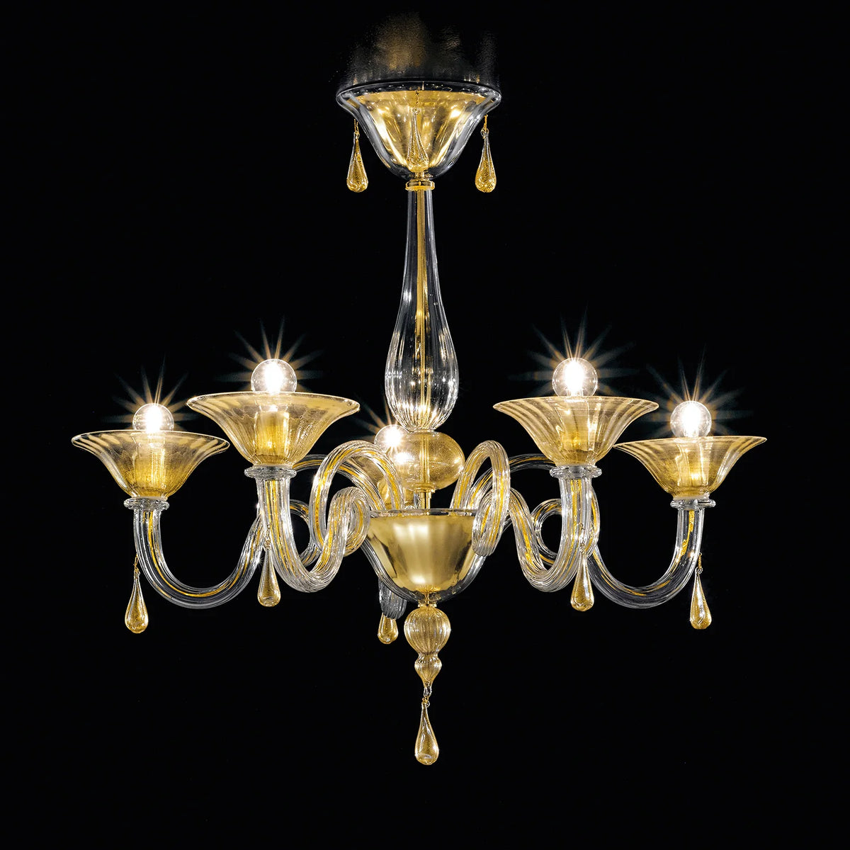 DOLFIN CHANDELIER MURANO GLASS