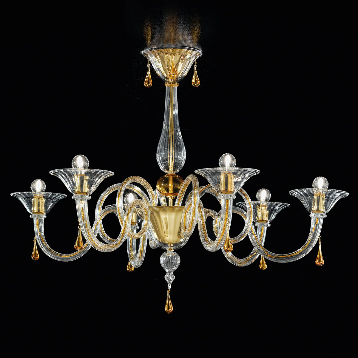 DOLFIN CHANDELIER MURANO GLASS