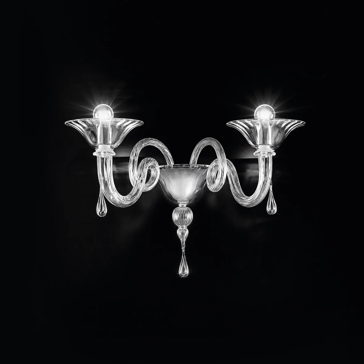 Dolfin Wall Light Murano Glass