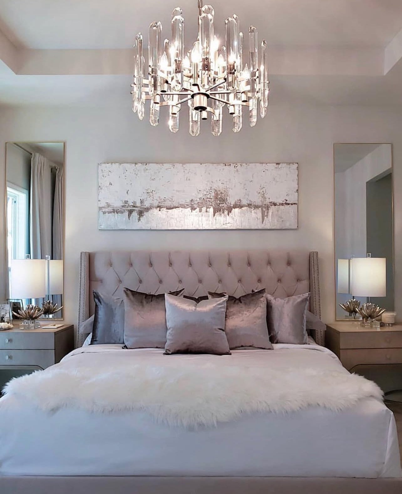 Ruby Round Crystal Chandelier