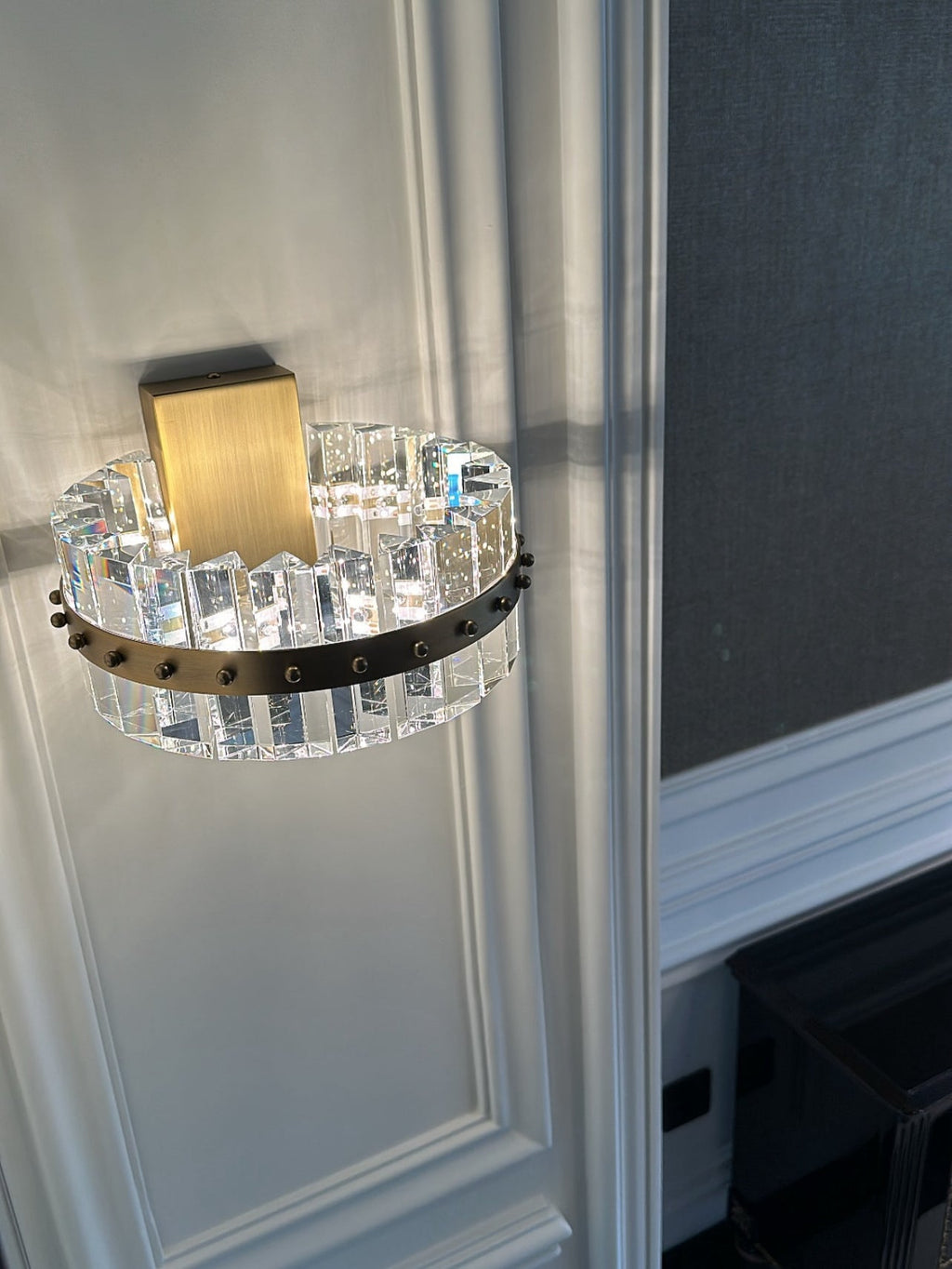 Aquinox Crystal Ring LED Sconce