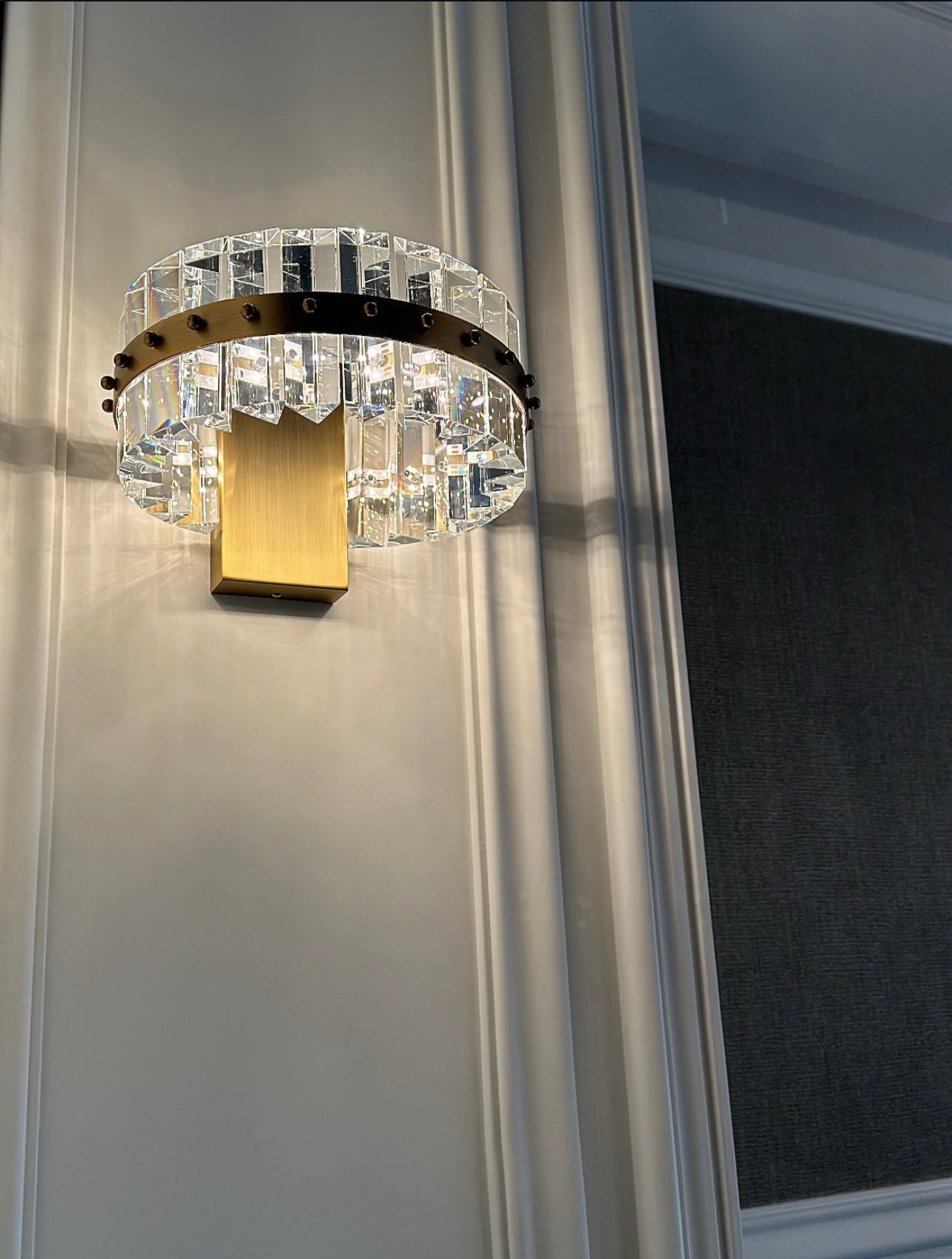 Aquinox Crystal Ring LED Sconce