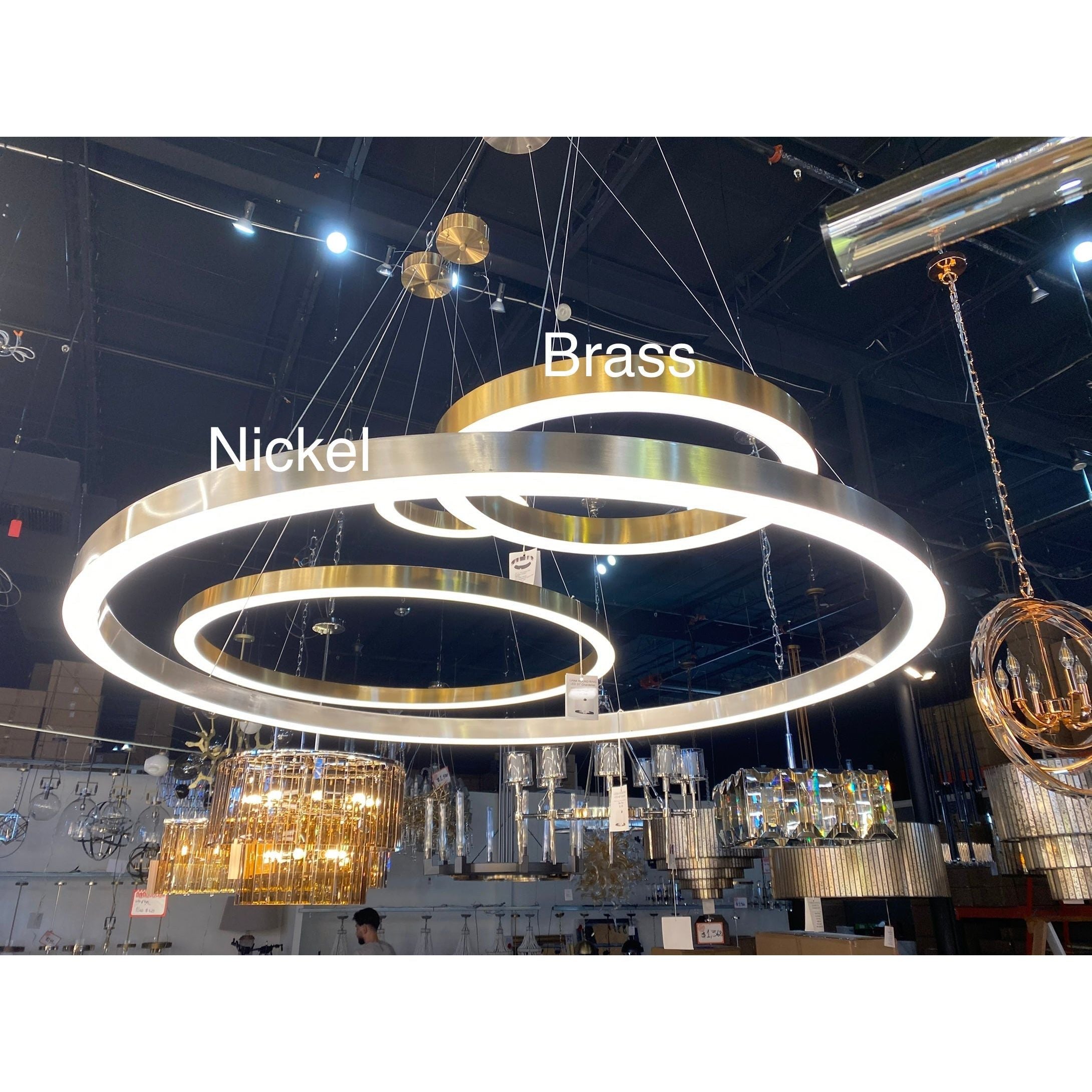 Liana Round 5-Ring LED Chandelier