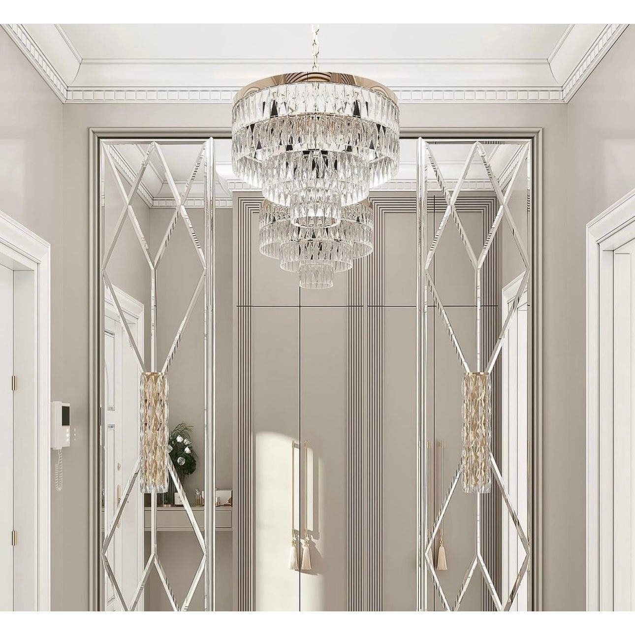 Glacier Odeon Crystal Fringe Chandelier - Italian Concept
