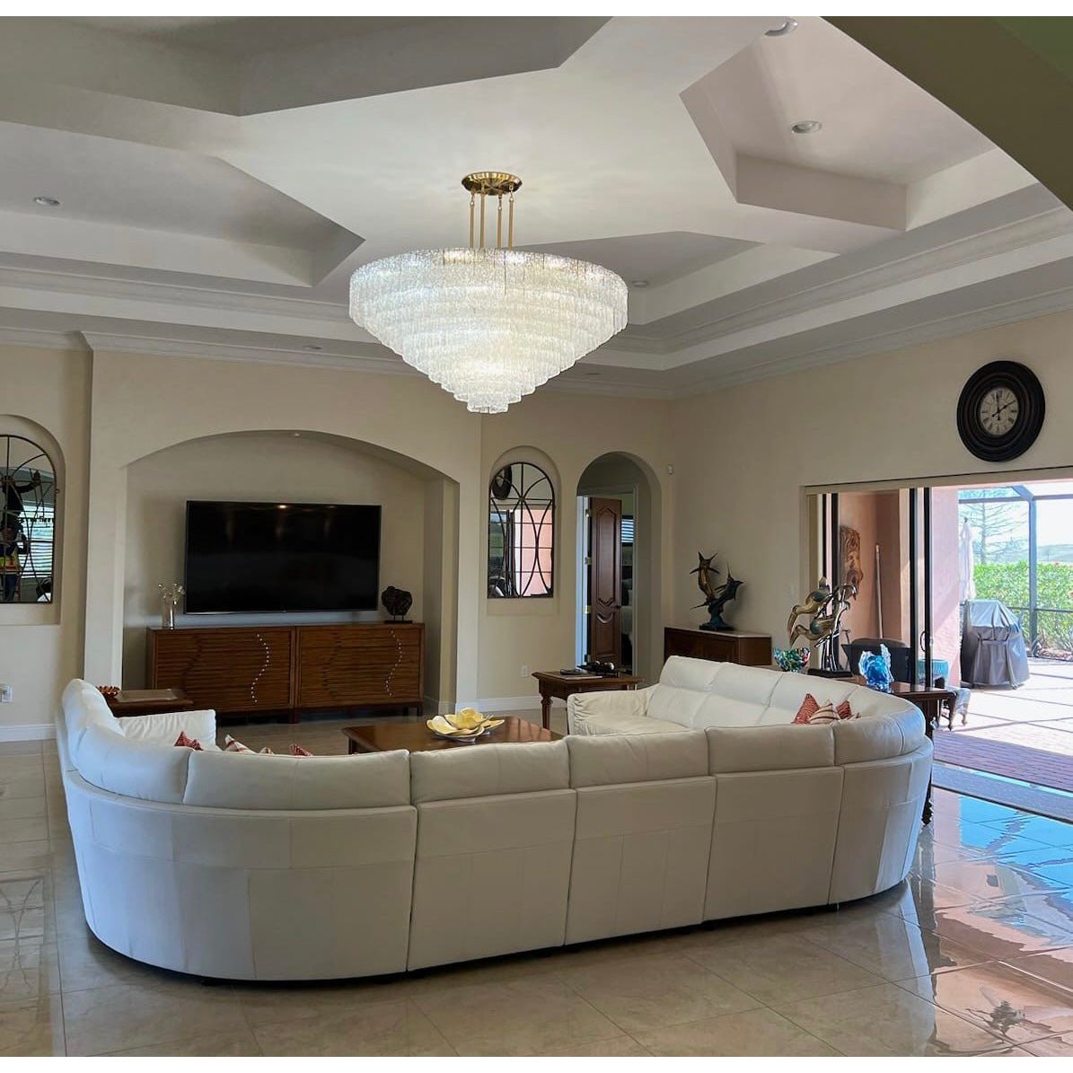 Giovanni Grande 65"W Round Murano Glass Chandelier LT-17434