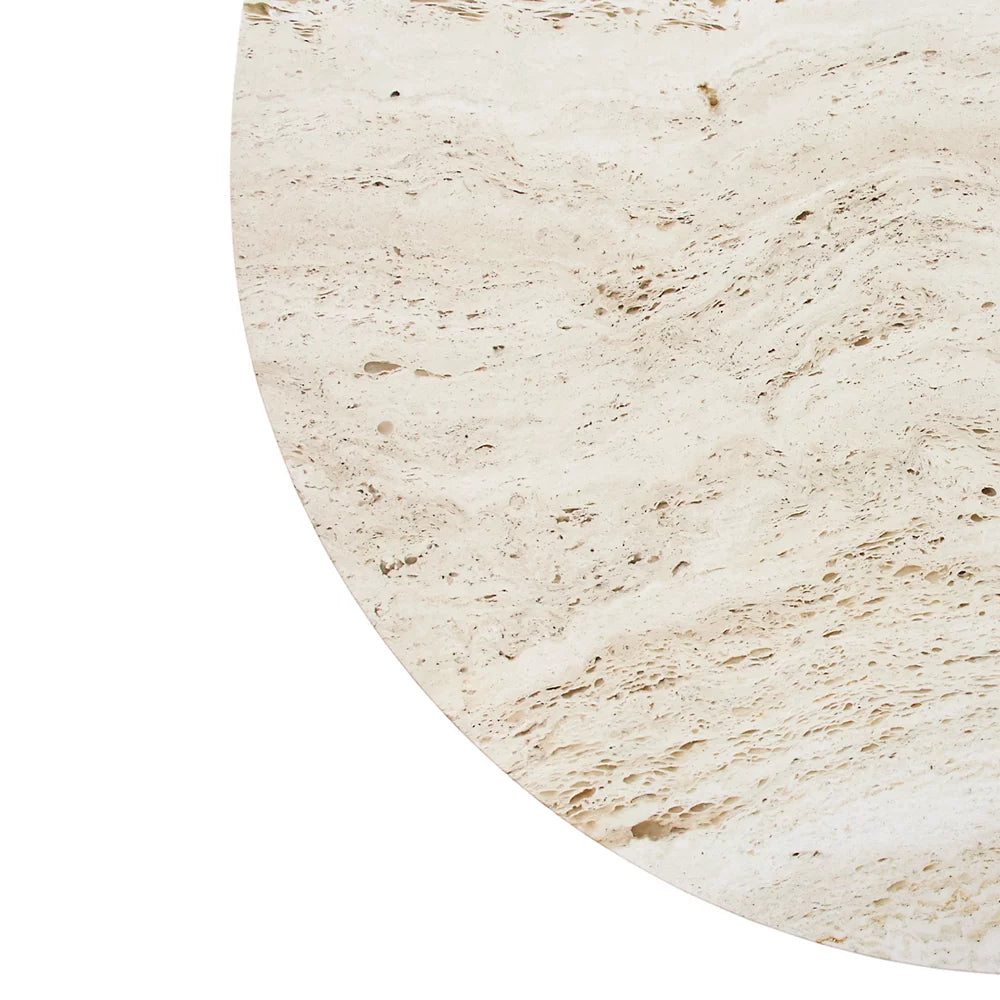 Aurelle Travertine Dining Table