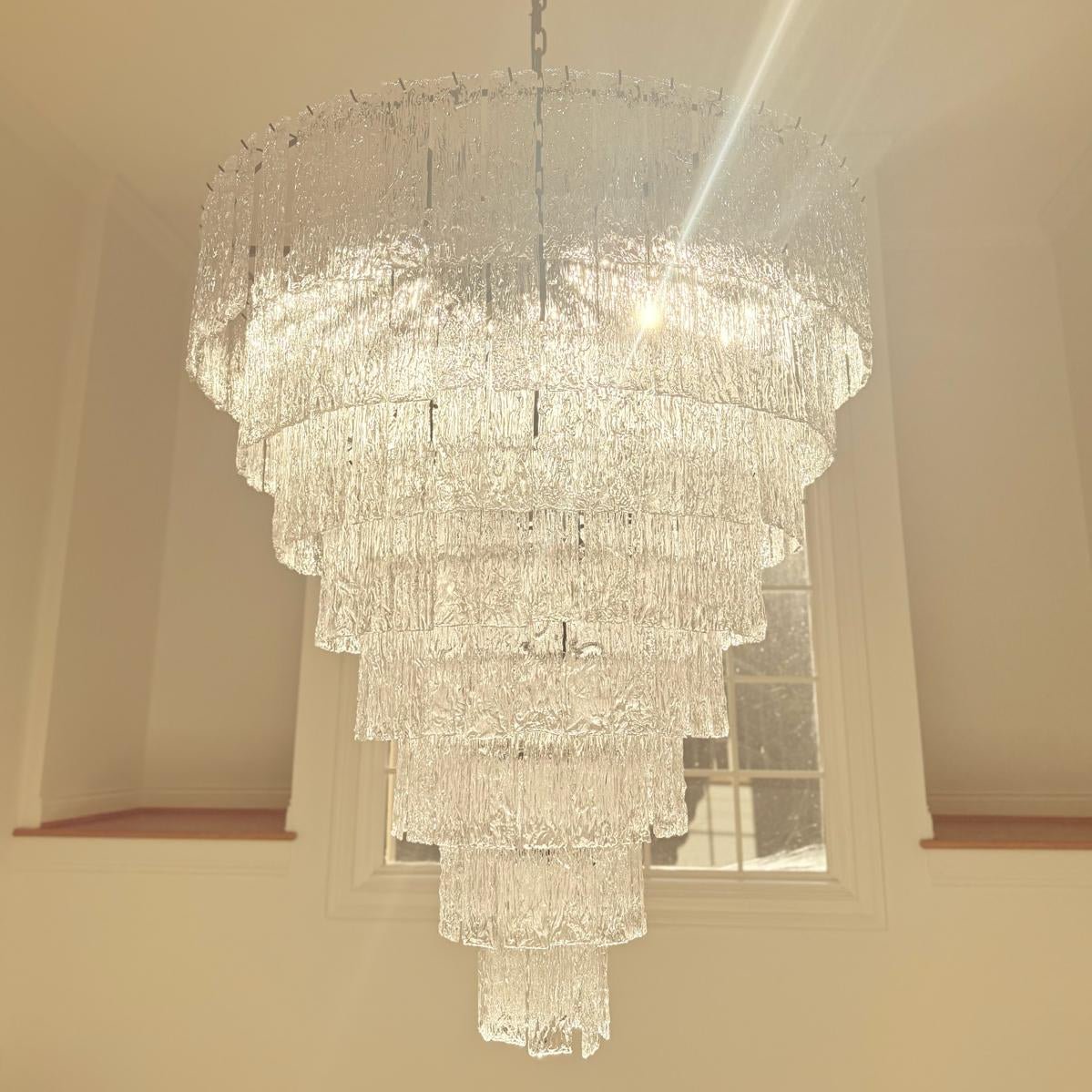 Giovanni Round Tiered Murano Glass Chandelier