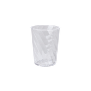 Acrylic Tumbler Glass in Twisted Swirly Design - Clear