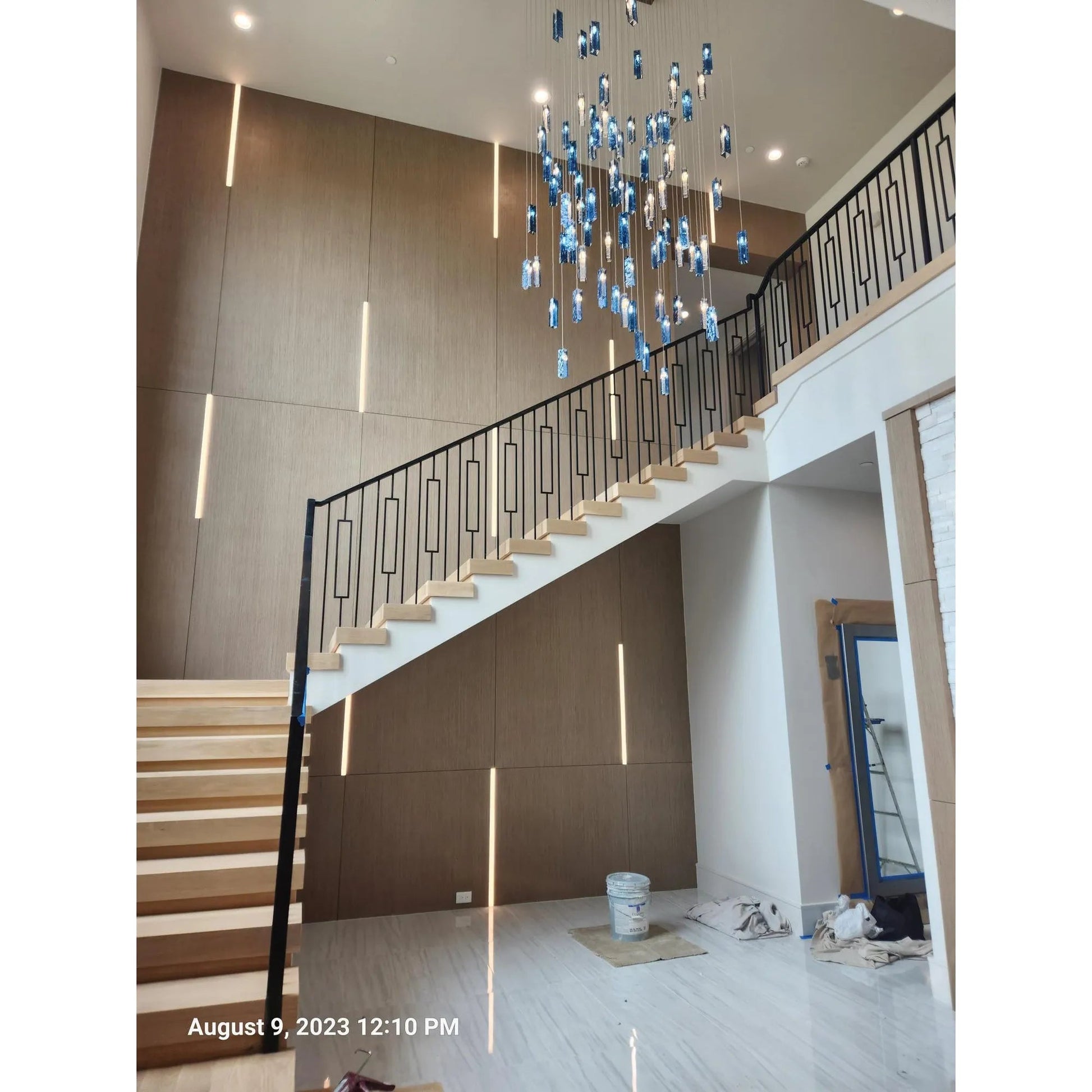 Rain Glass Tile Single Pendant Light - Italian Concept