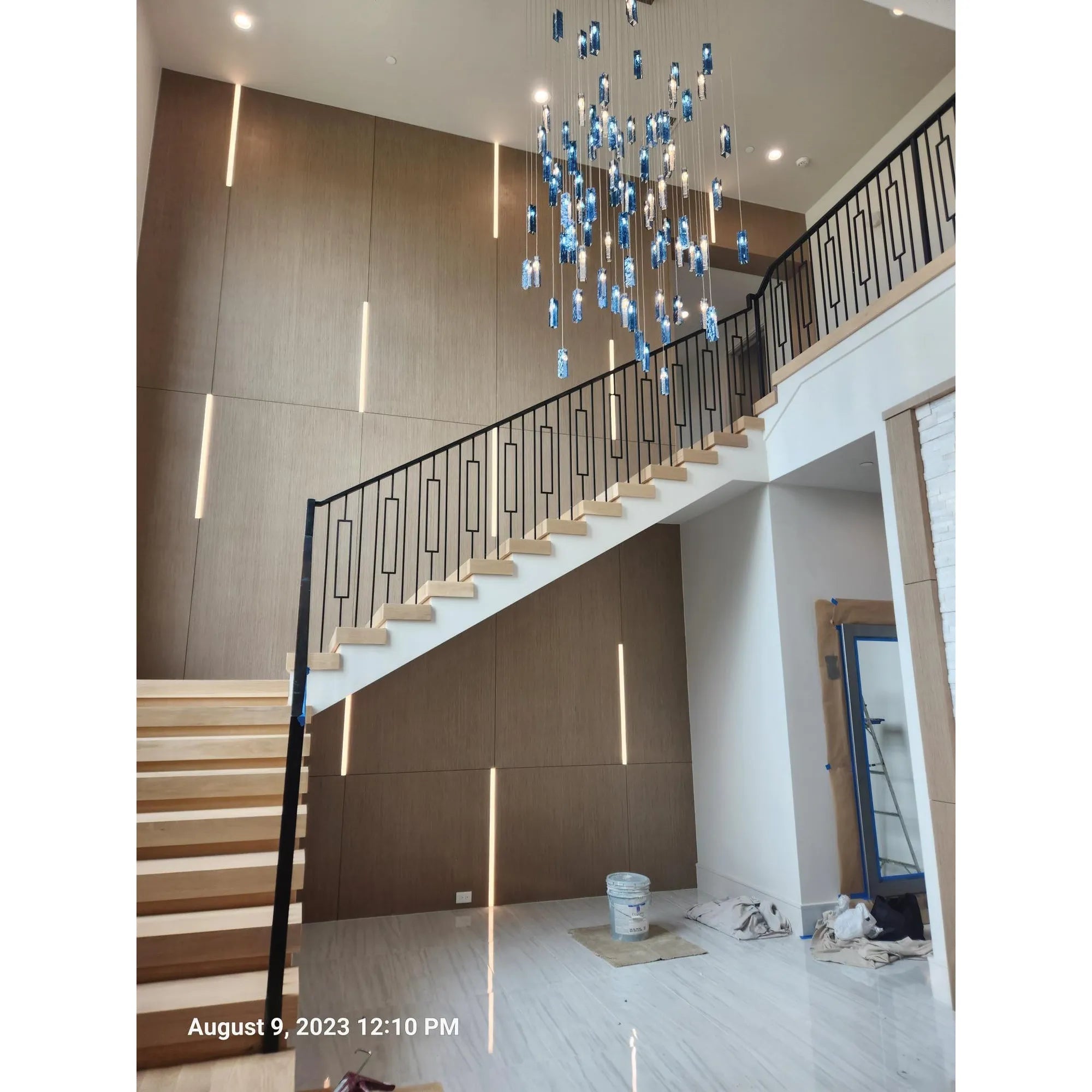 Rain Glass Tile Single Pendant Light - Italian Concept