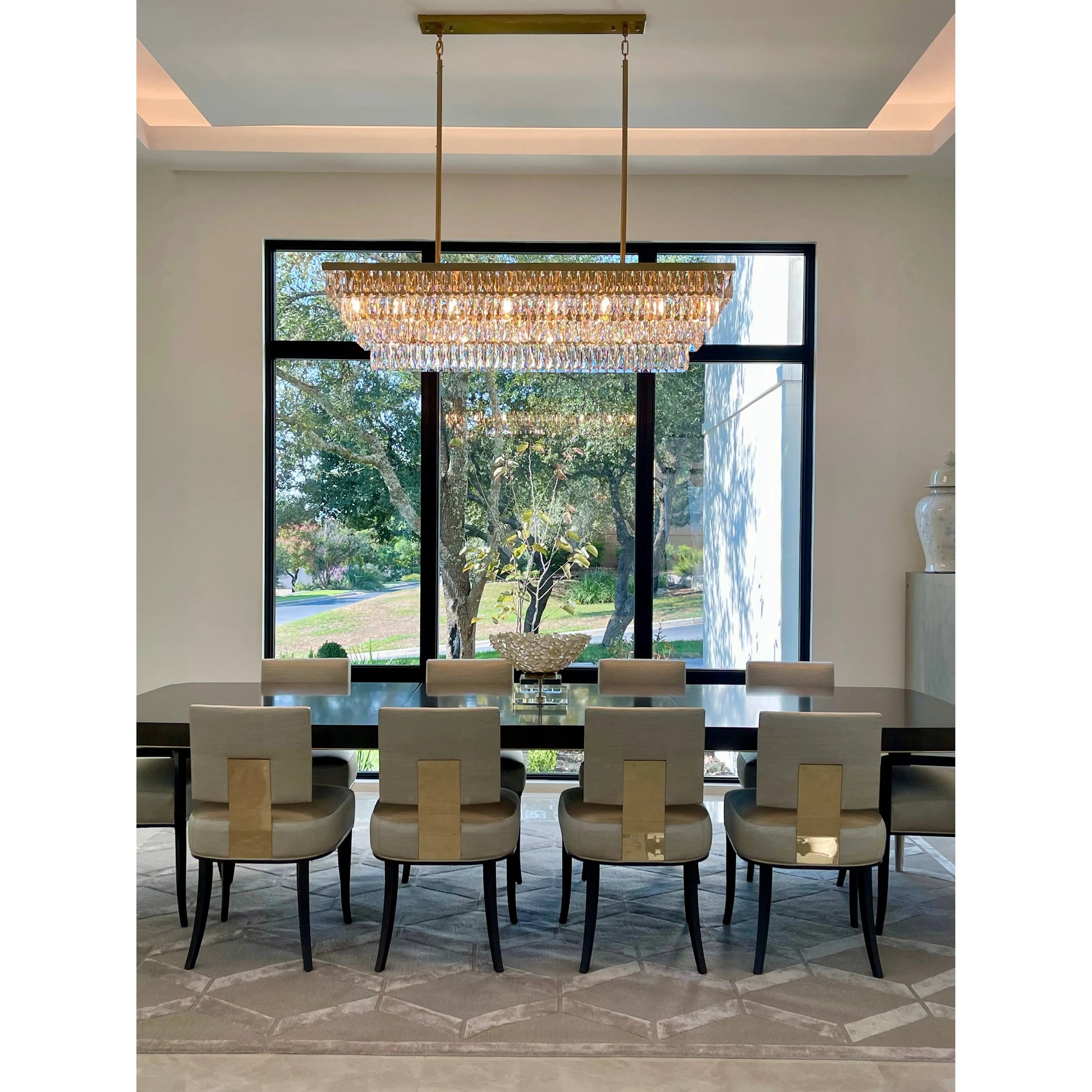 Glacier Rectangular Crystal Chandelier - Italian Concept