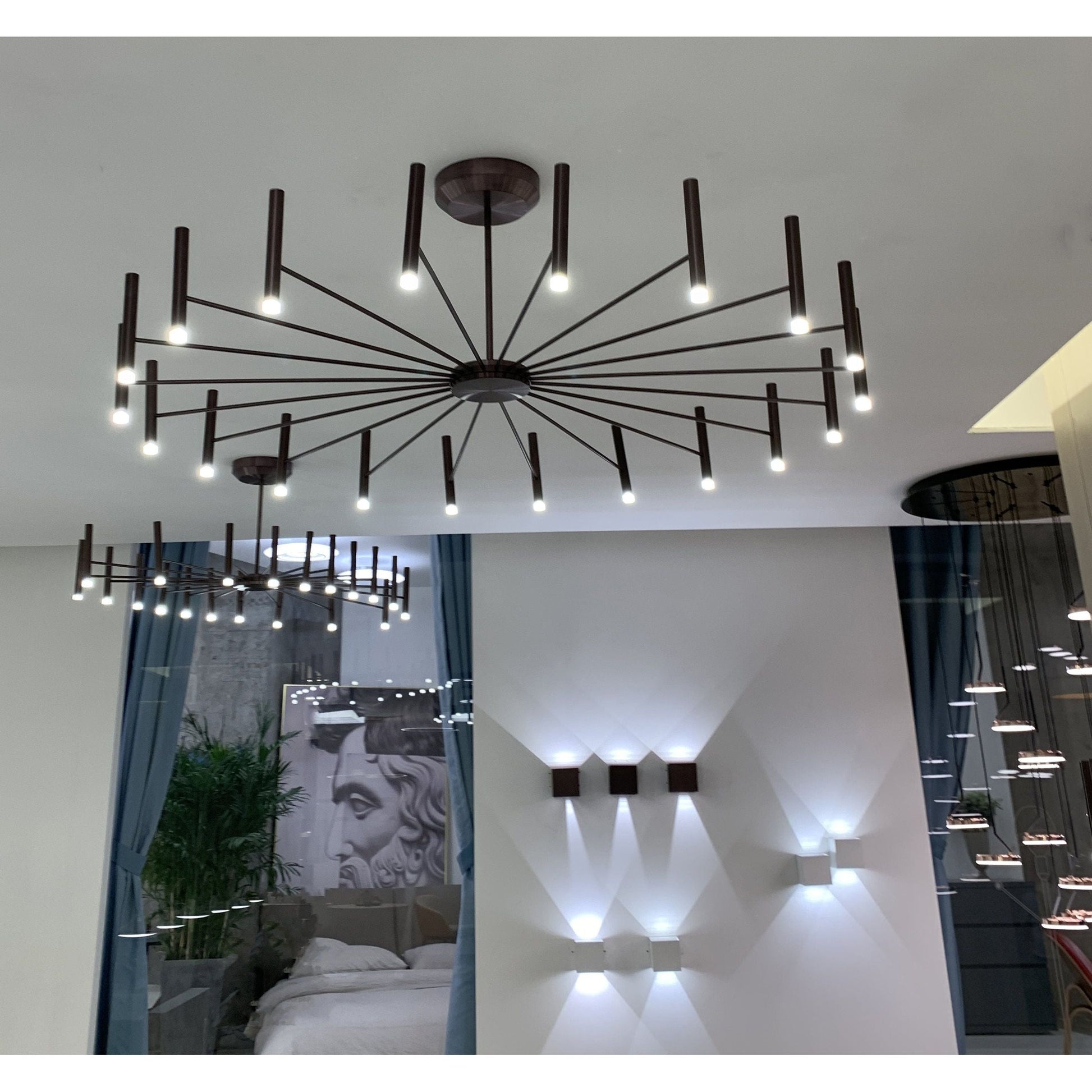Gabin Sputnik Round LED Ring Chandelier - Italian Concept