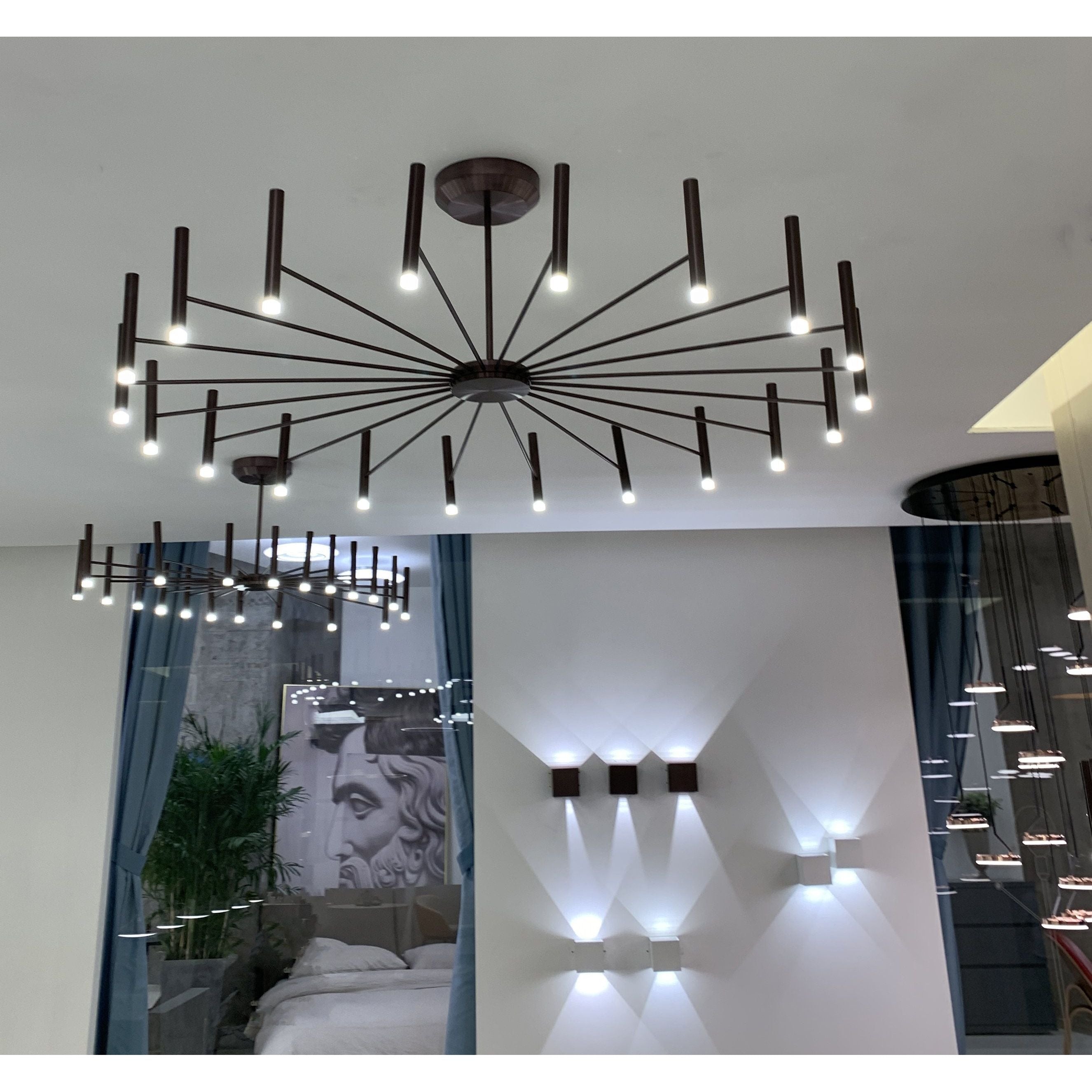 Gabin Sputnik Round LED Ring Chandelier - Italian Concept