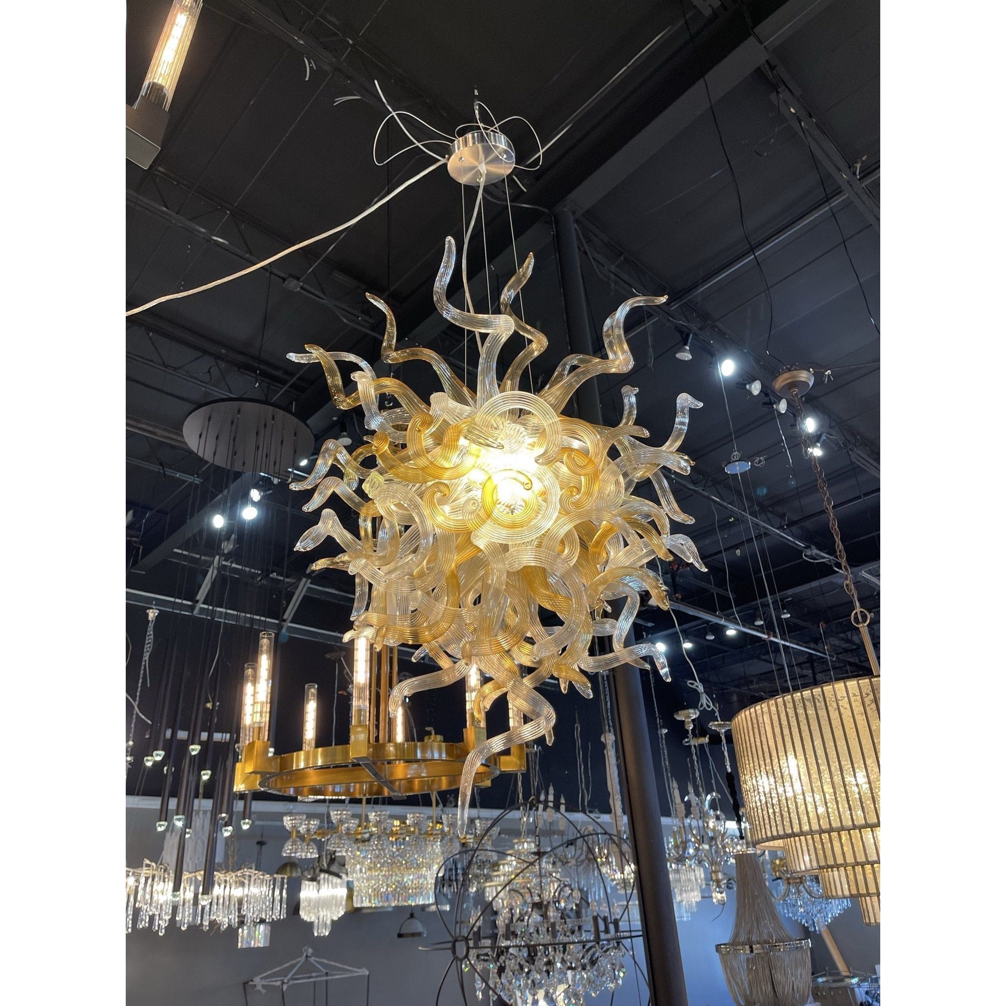 MultiColor Lincoln Murano Sputnik Glass 30" Wide Chandelier - Italian Concept - 