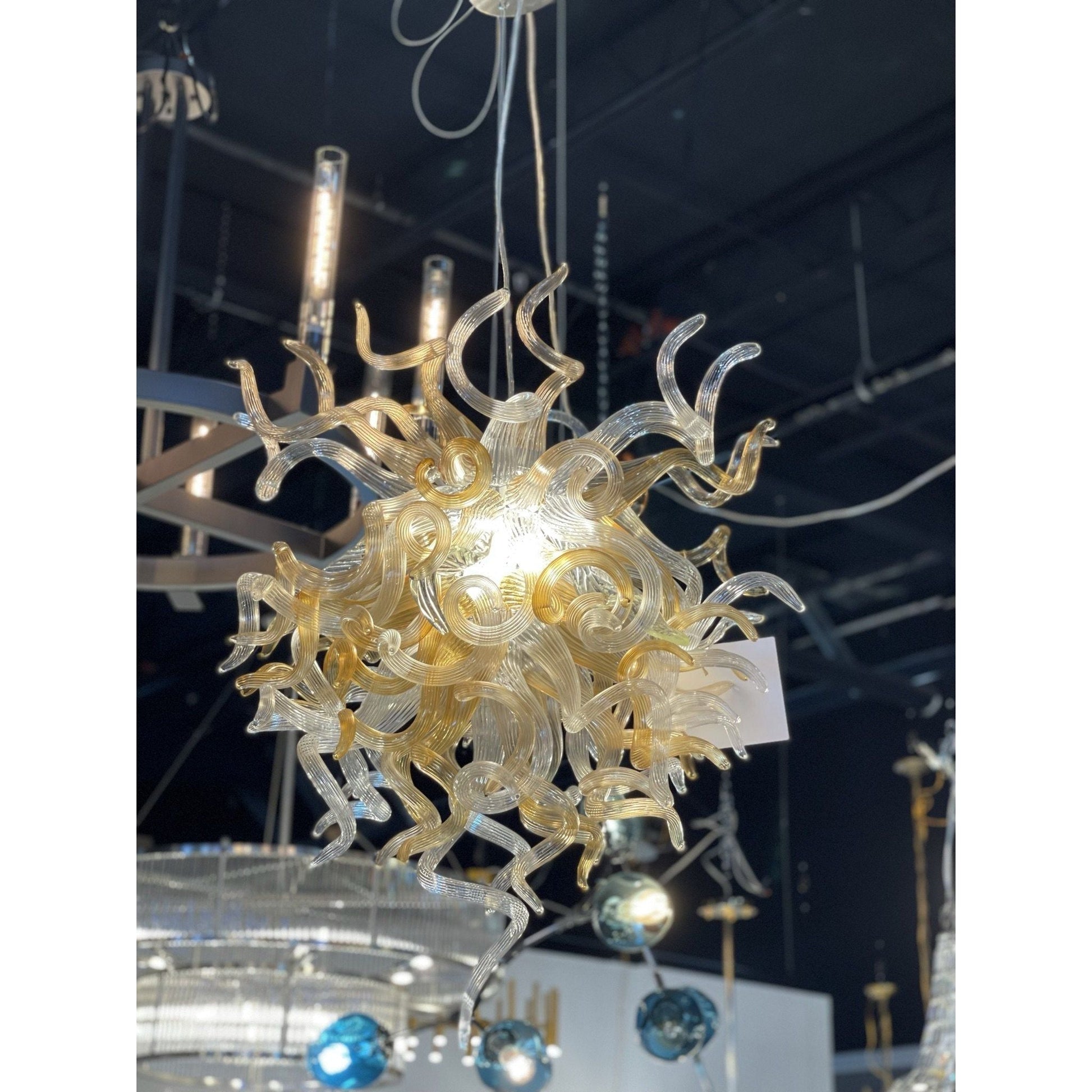 MultiColor Lincoln Murano Sputnik Glass 30" Wide Chandelier - Italian Concept - 