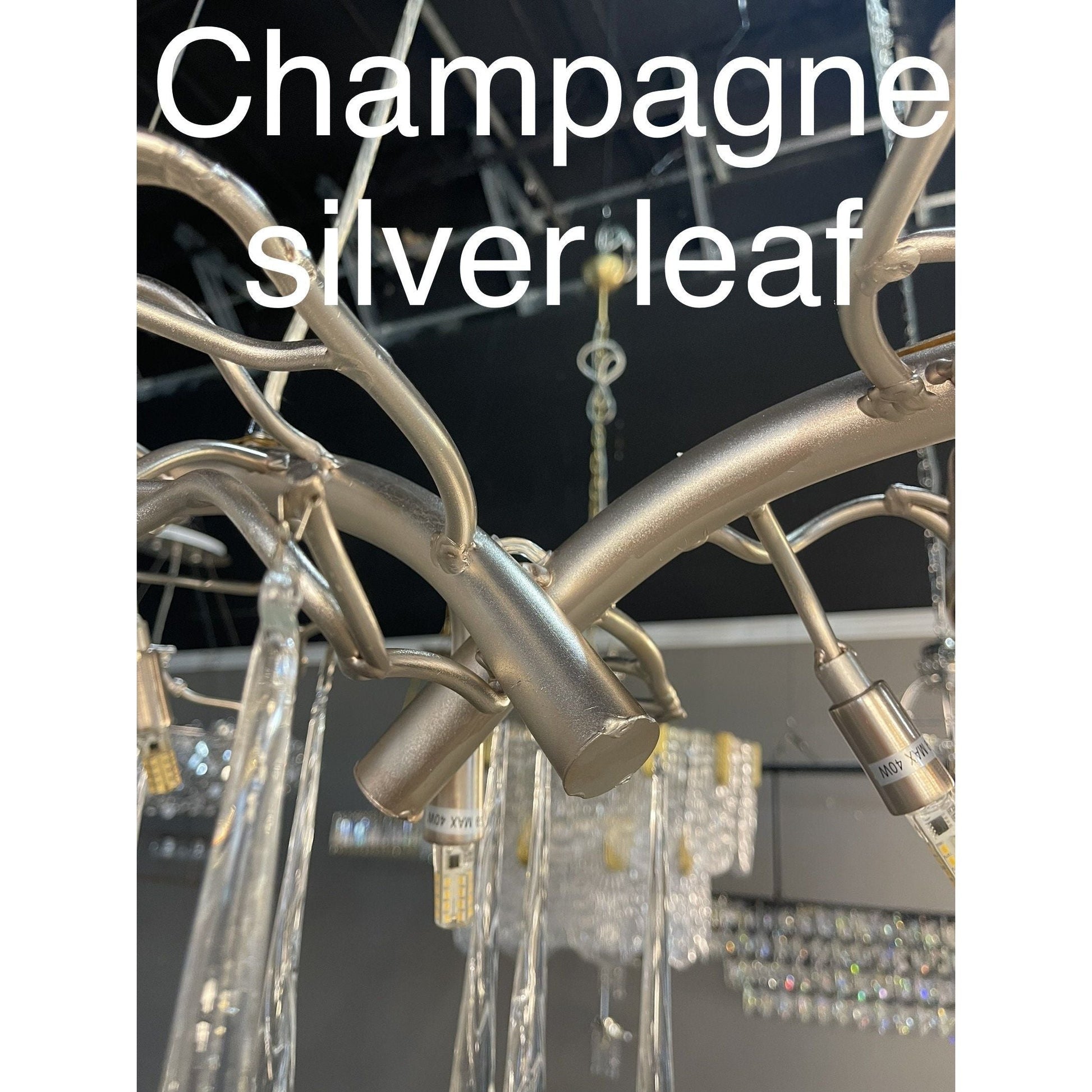 Lukas Oval Branching Brass Linear Teardrop Chandelier - Italian Concept