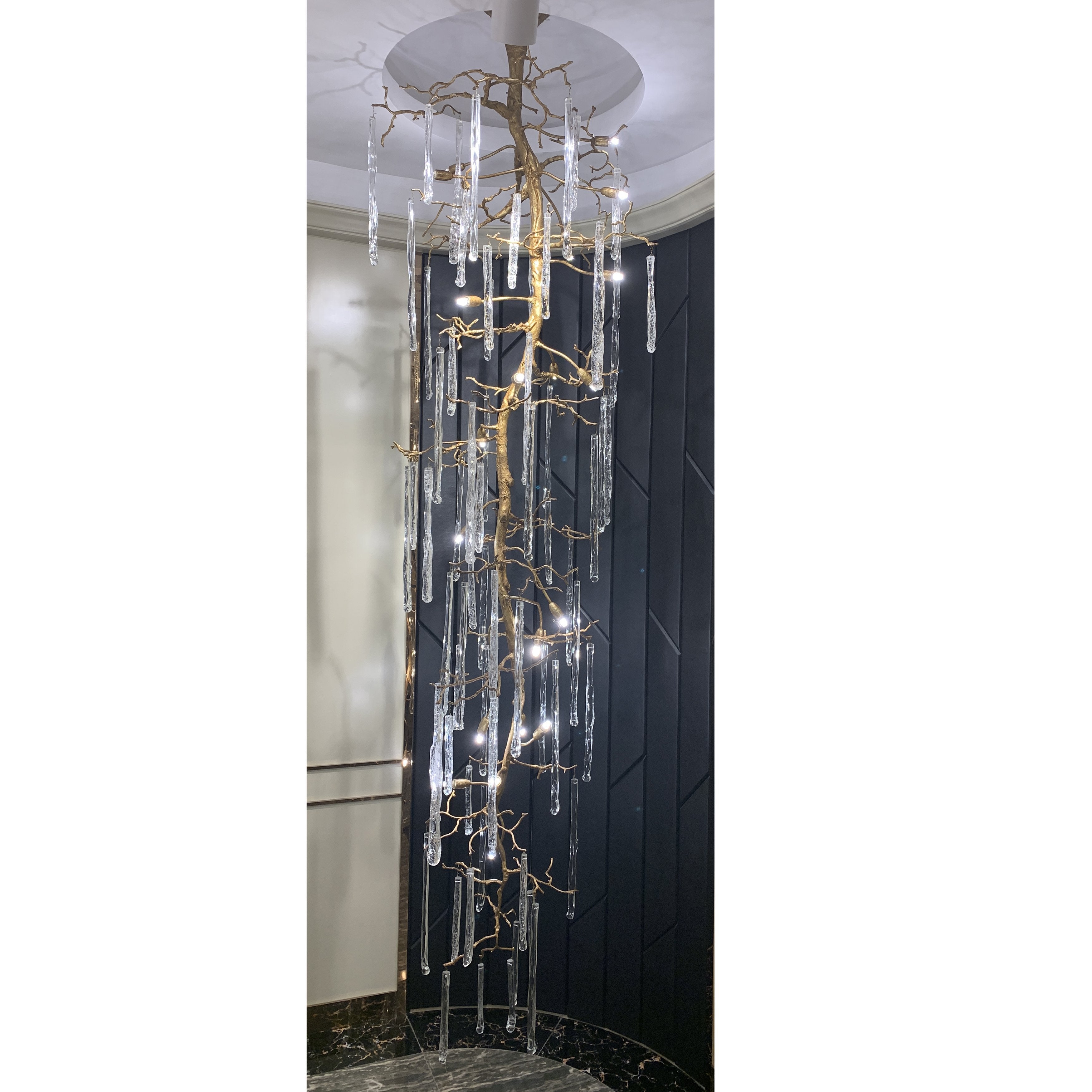 Predella Branching Glass Foyer Chandelier - Italian Concept
