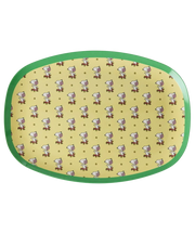 Rectangular Plate with Snoopy Print - Yellow -