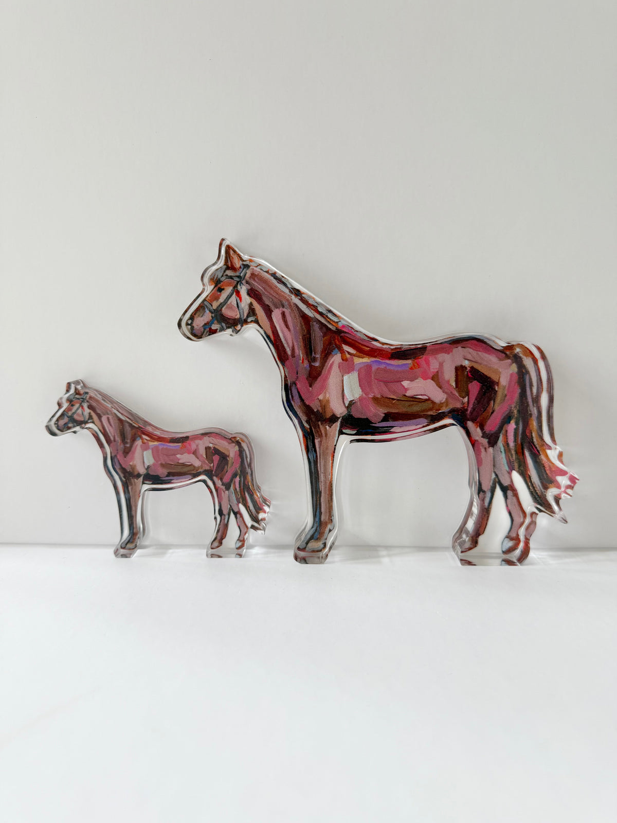 Rose in the Dust Horse Acrylic Tabletop Art