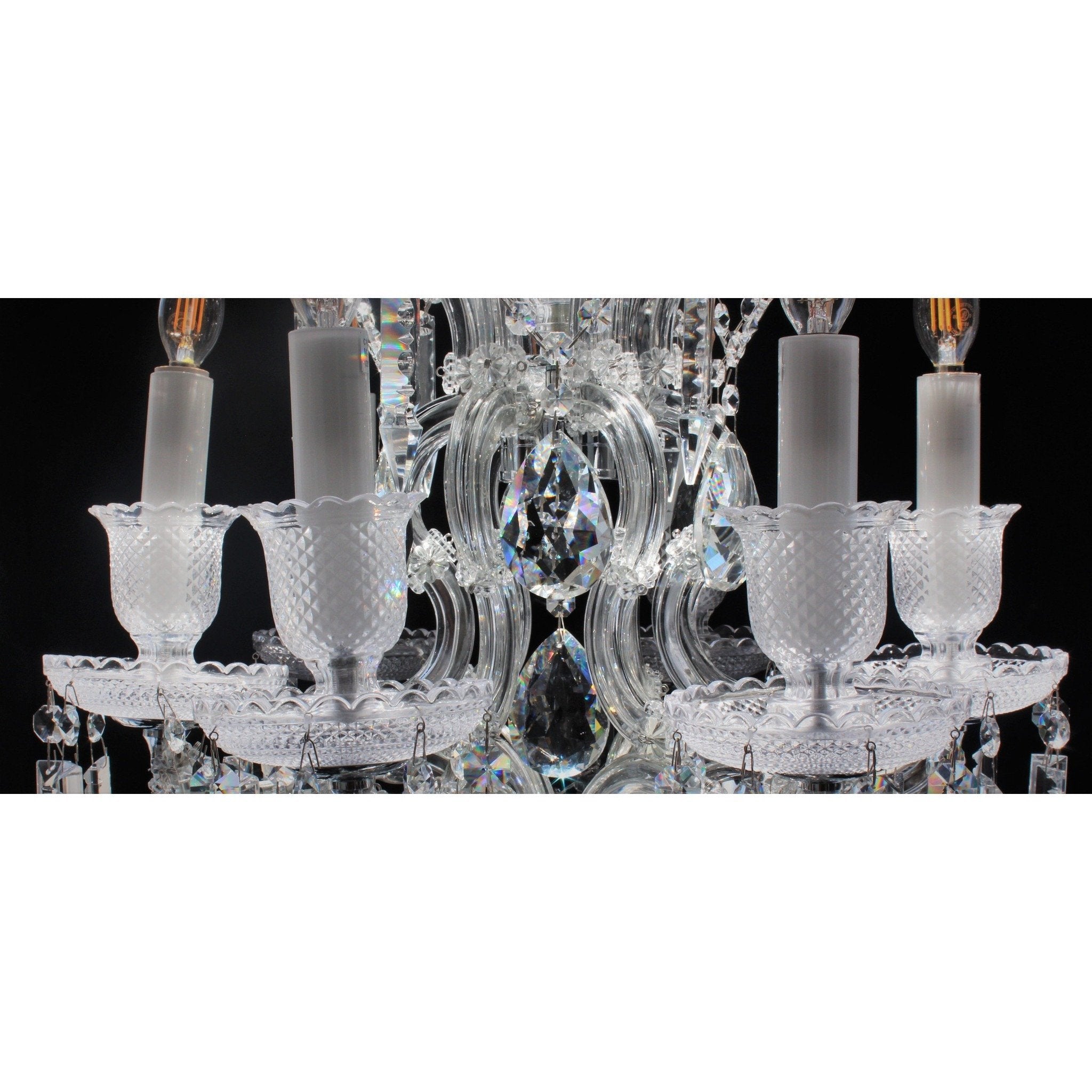Maria Theresa Crystal Silver Classic Table Lamp - Italian Concept