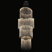 Villa Je Suis Round Chain Link LED Tiered/ Layered Chandelier - Italian Concept