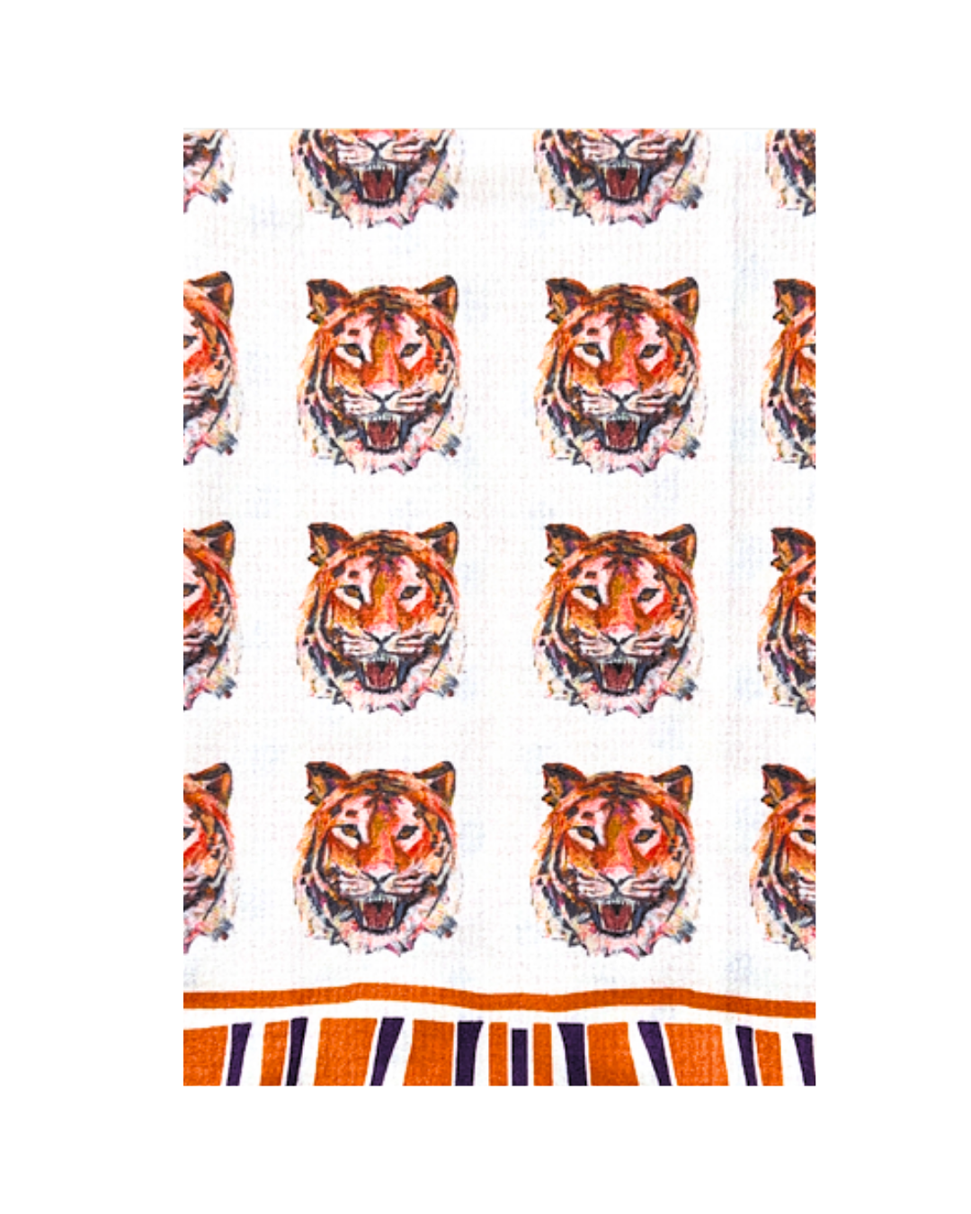 Tiger in Orange Game Day Tea Towel