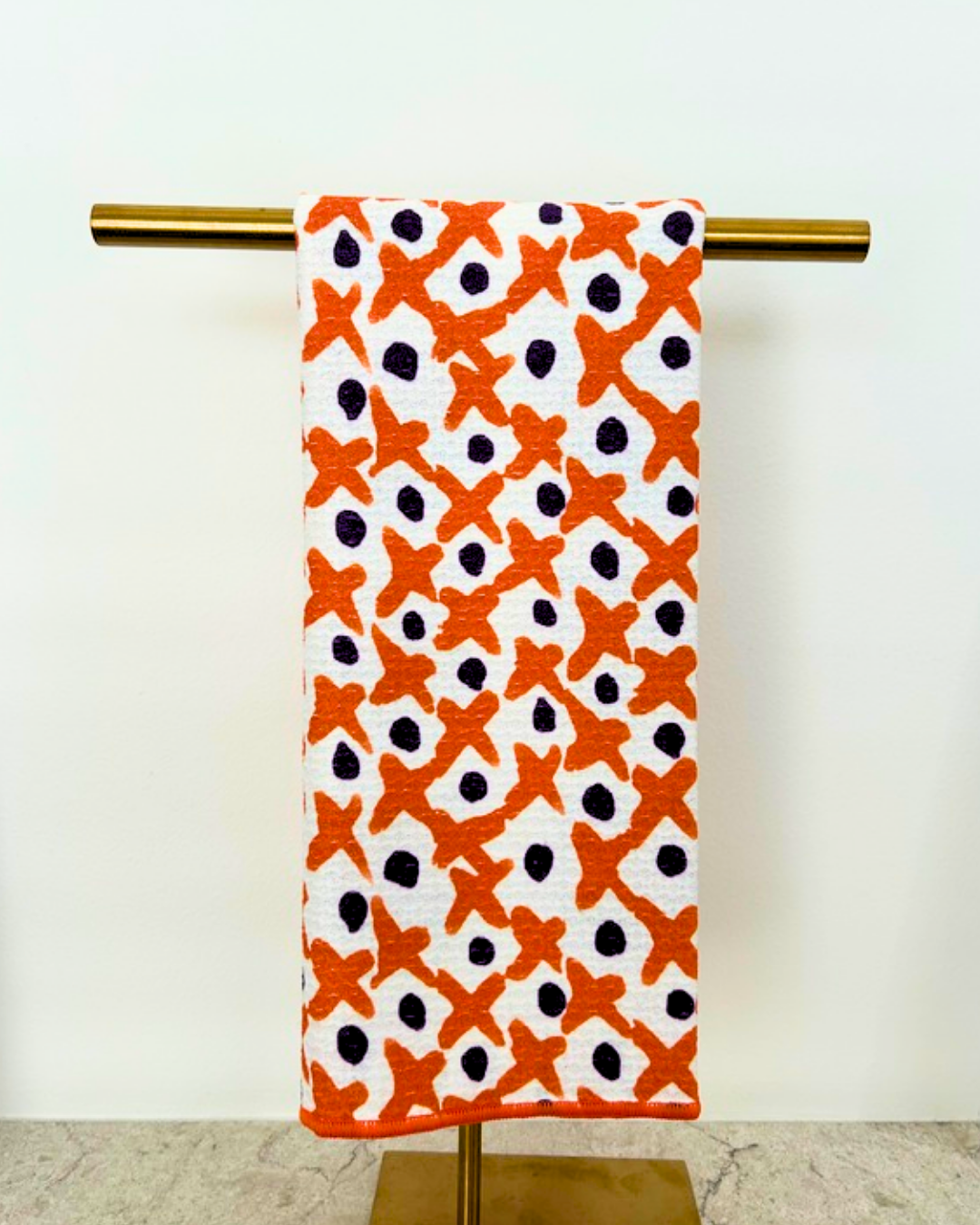 Tiger in Orange Game Day Tea Towel