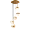 Half-Sphere Glass Globe Pendant Chandelier - Italian Concept - Size