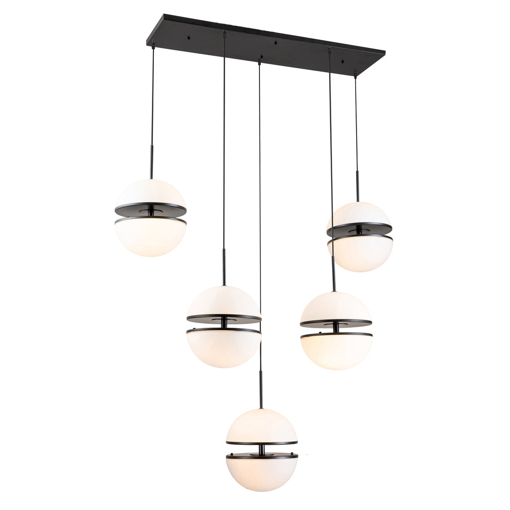 Half-Sphere Glass Globe Pendant Chandelier - Italian Concept - Size