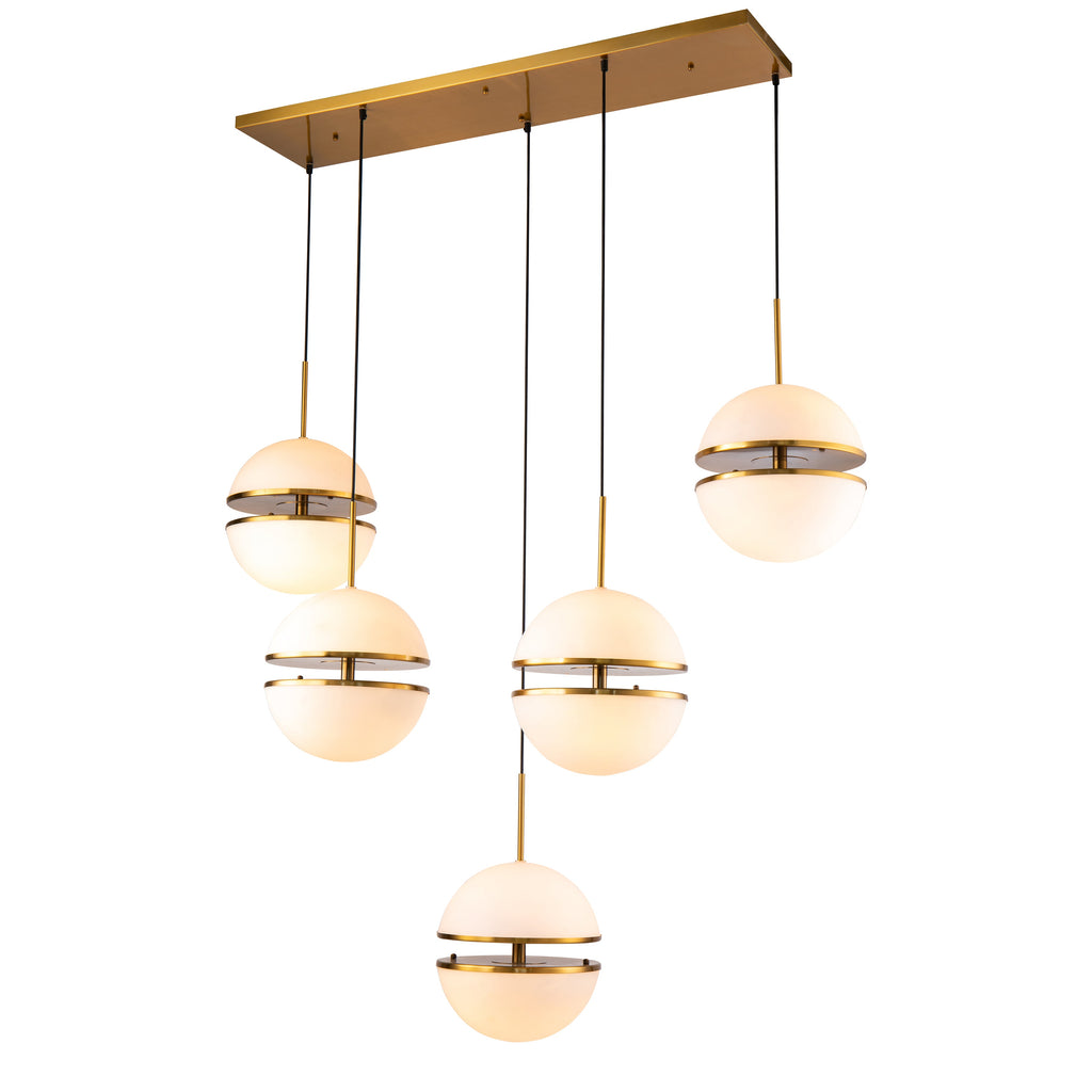 Half-Sphere Glass Globe Pendant Chandelier - Italian Concept - Size