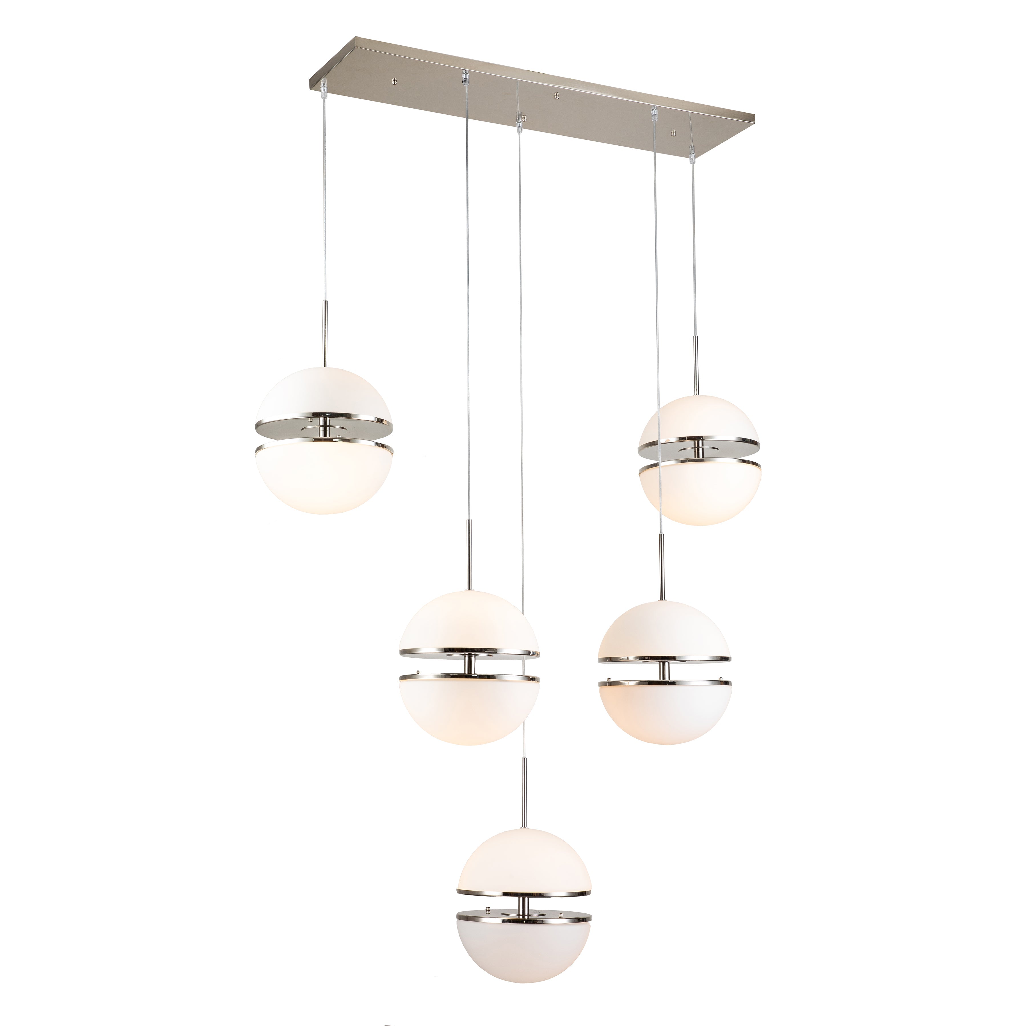 Half-Sphere Glass Globe Pendant Chandelier - Italian Concept - Size