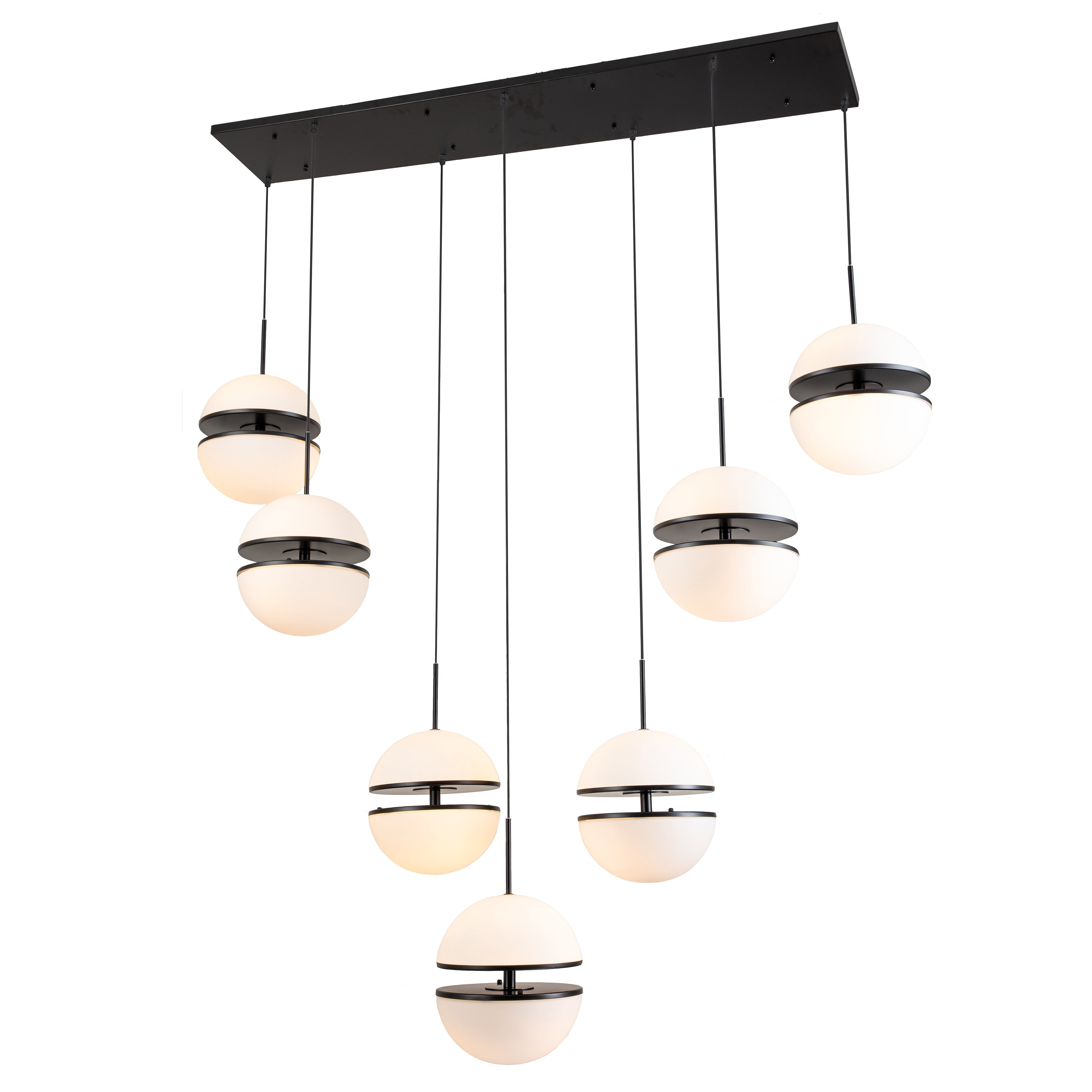 Half-Sphere Glass Globe Pendant Chandelier - Italian Concept - Size