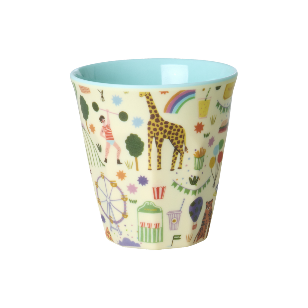Kids Melamine Cup - Small - Fun Fair Mint Print - 5.4oz -