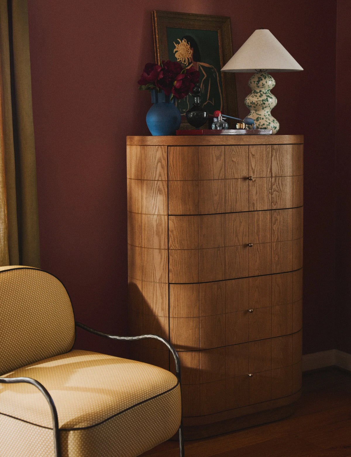 Marquetry Tall Dresser