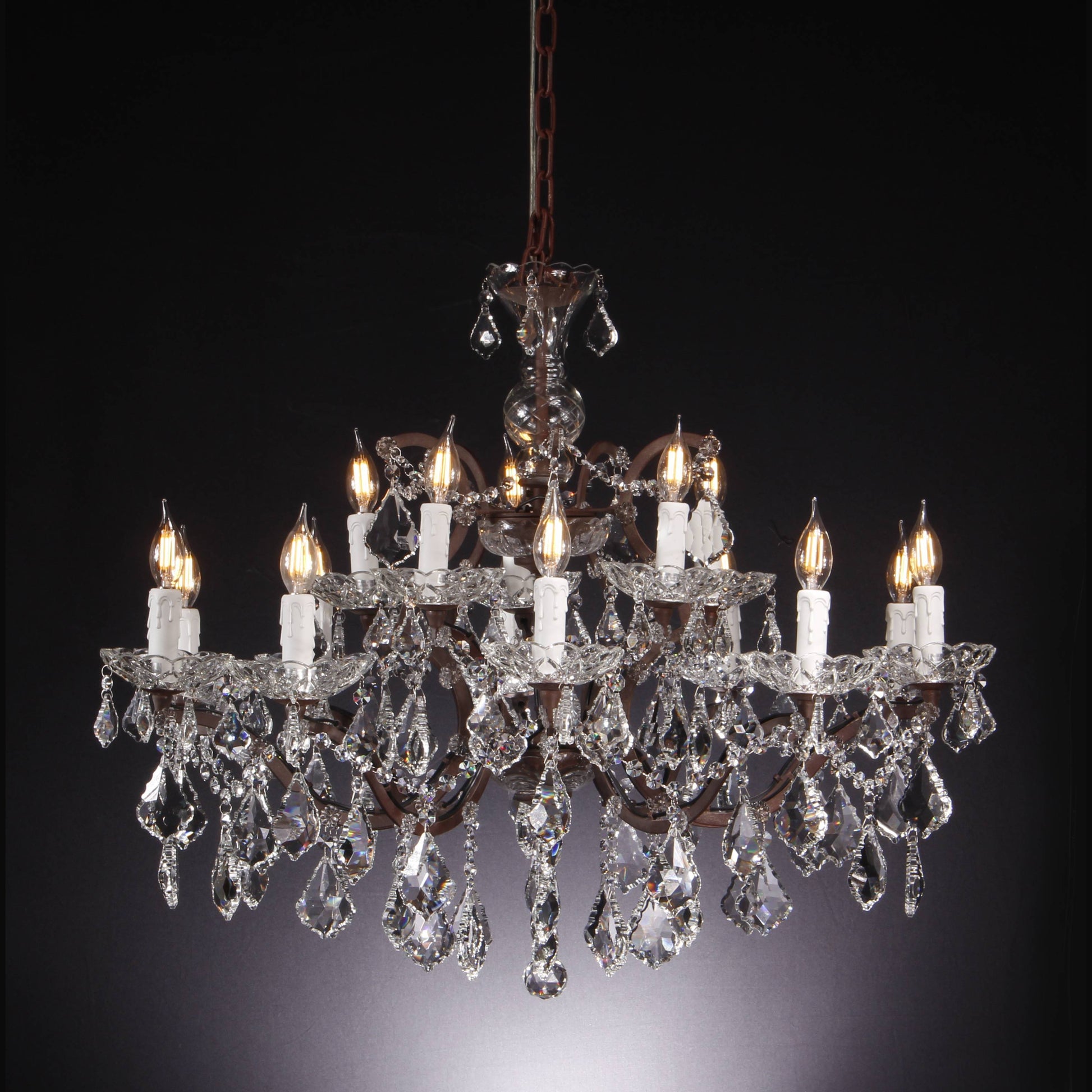 15 Light Rococo Maria Theresa Crystal Chandelier - Italian Concept - 