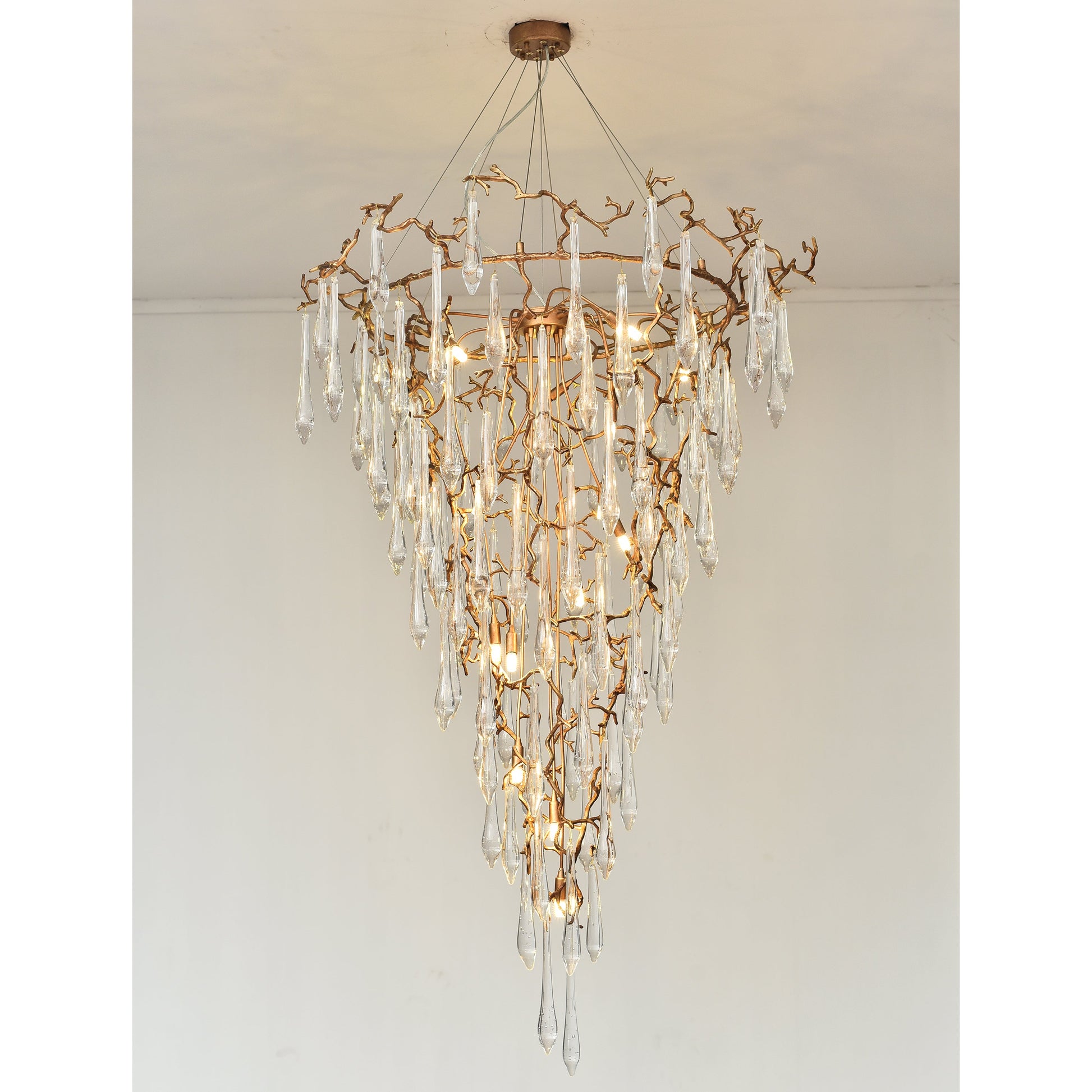 Livio Round Foyer Branching Teardrop Chandelier - Italian Concept - 