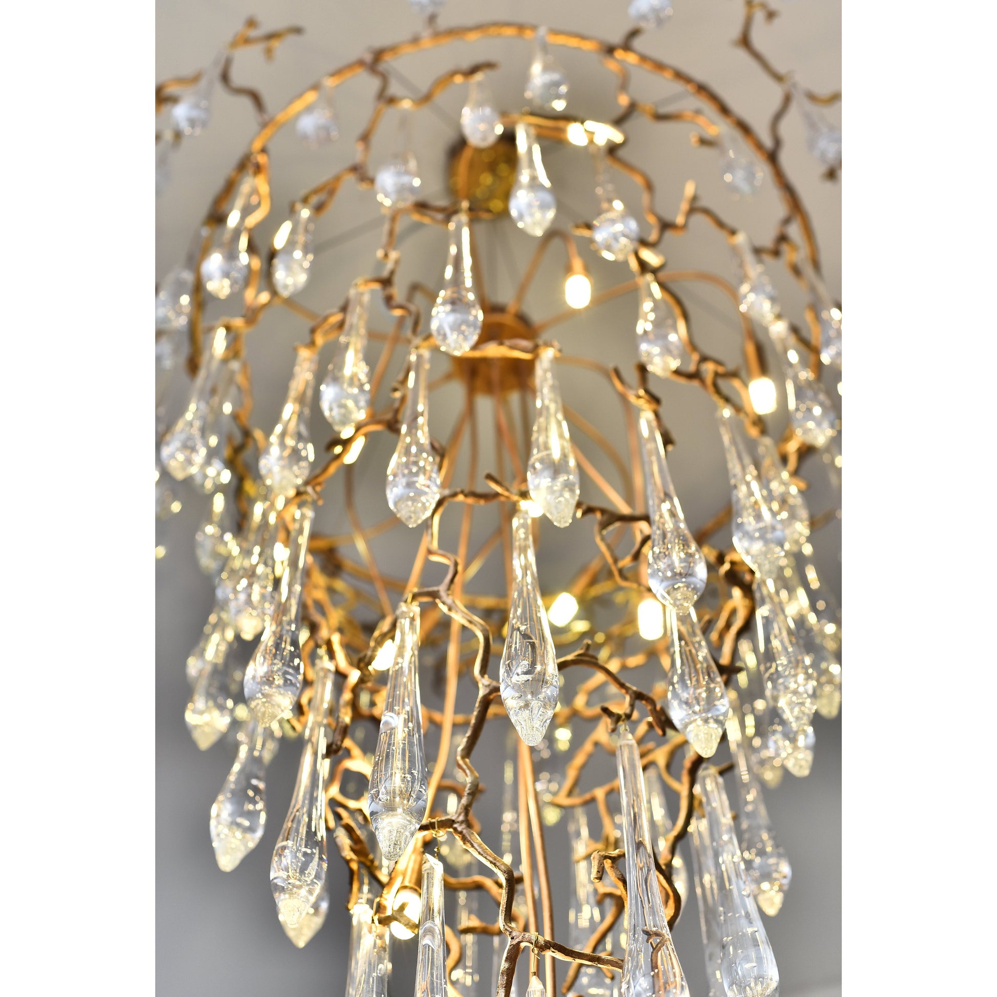 Livio Round Foyer Branching Teardrop Chandelier - Italian Concept - 