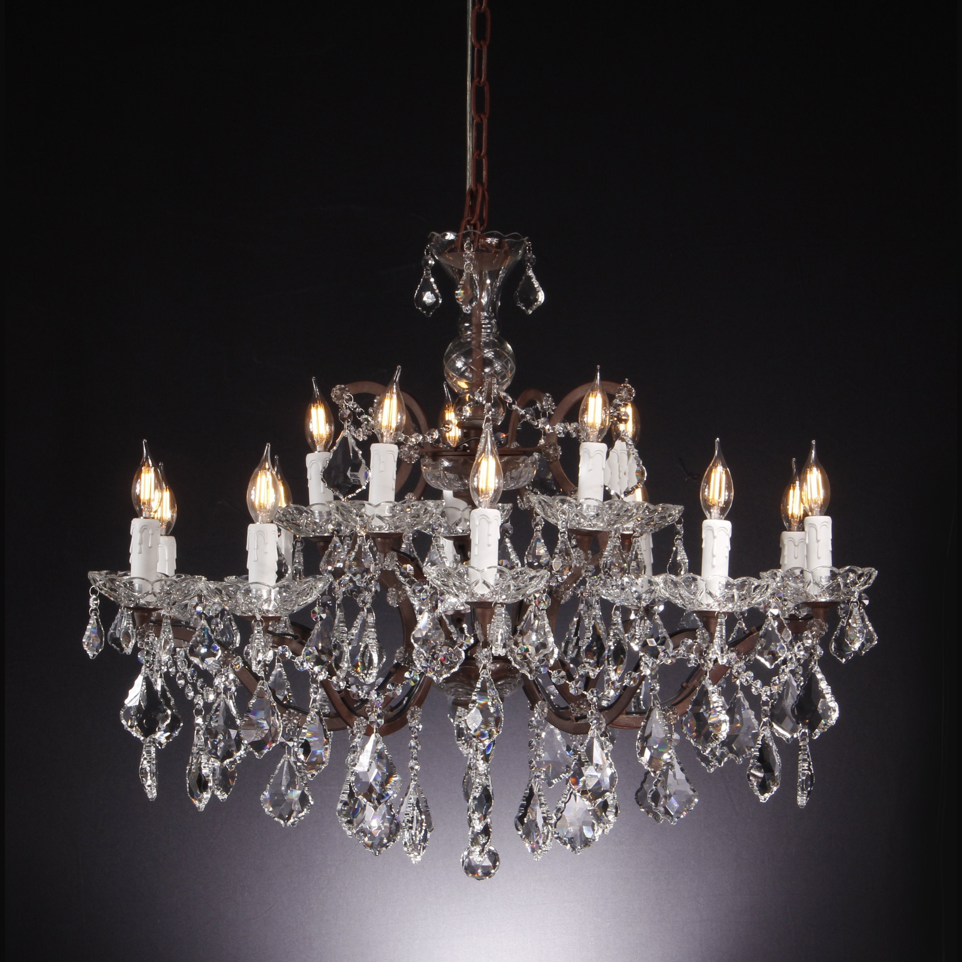 Oval 48"W 18 Light Maria Theresa Crystal Chandelier - Italian Concept - 